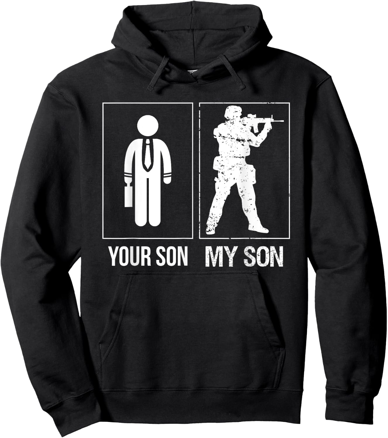 My Son Your Son Armed Forces Dad Apparel For Proud Father Hoodie - Hoodie | Black