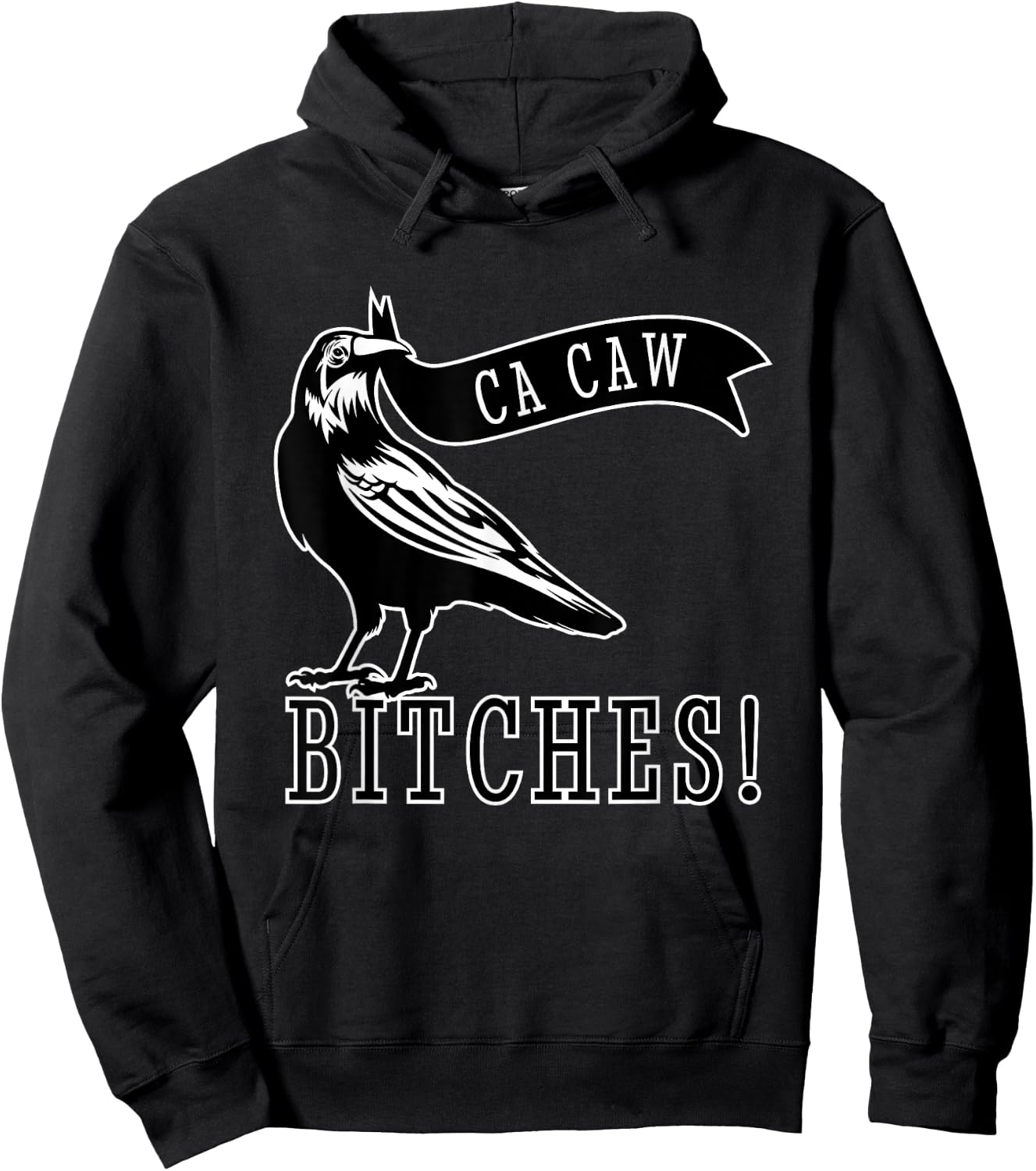Funny Blackbird Crow Ca Caw Bitches for Bird Watching Lovers Hoodie - Hoodie | Black