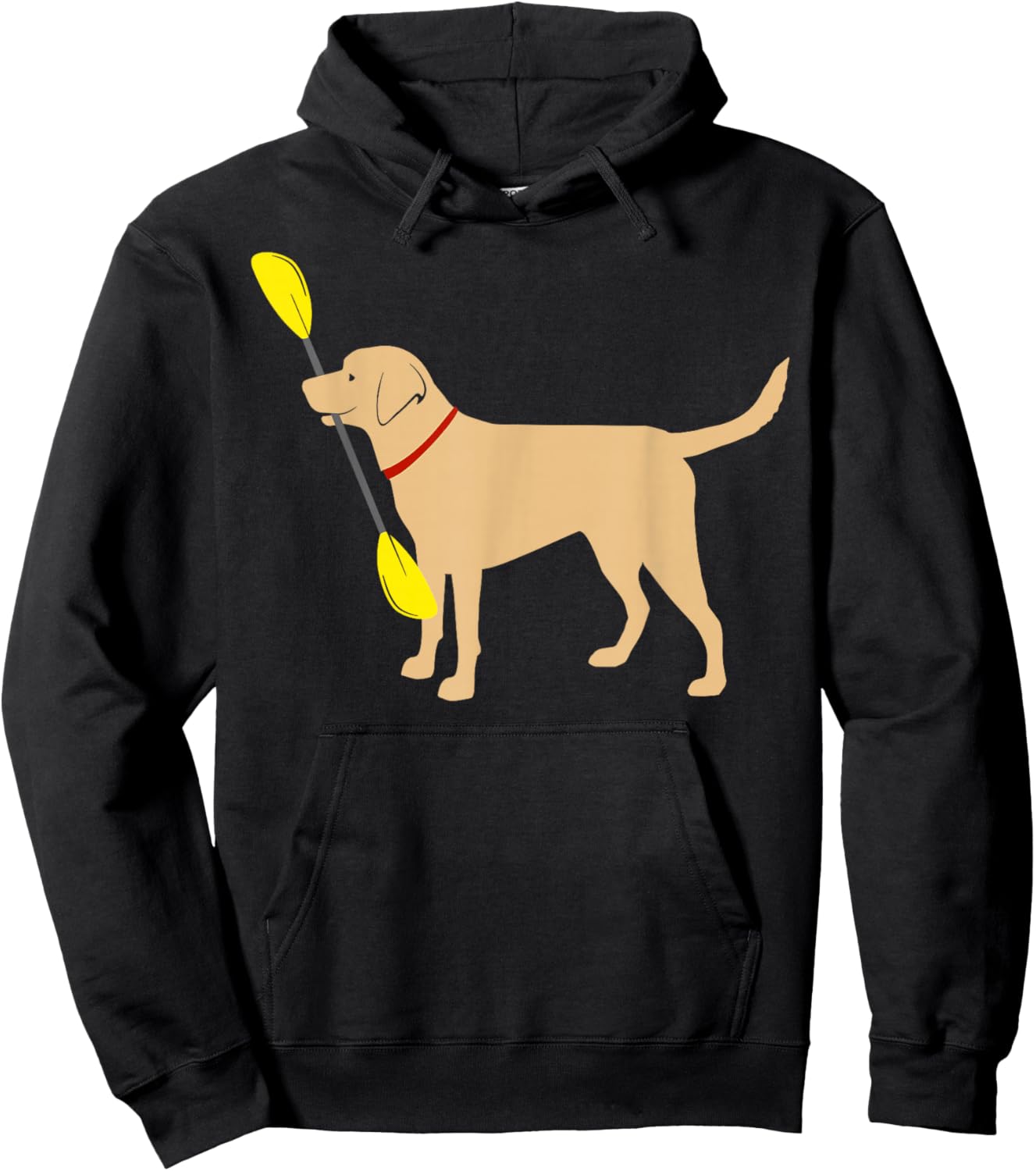 Yellow Labrador Retriever Cute Lab Fetch Kayaking Dog Hoodie - Hoodie | Black