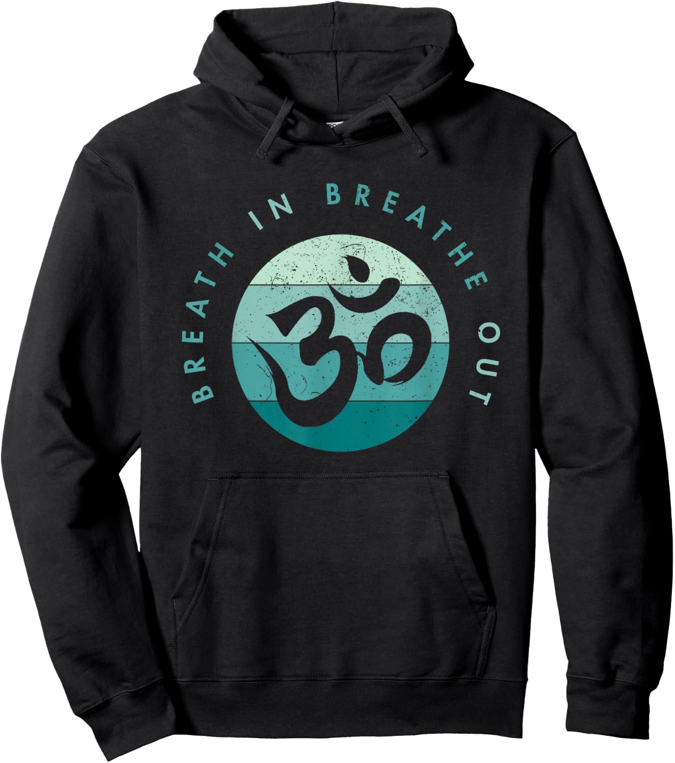 Yoga Meditation - Om Symbol - Breathe In Breathe Out Hoodie - Hoodie | Black