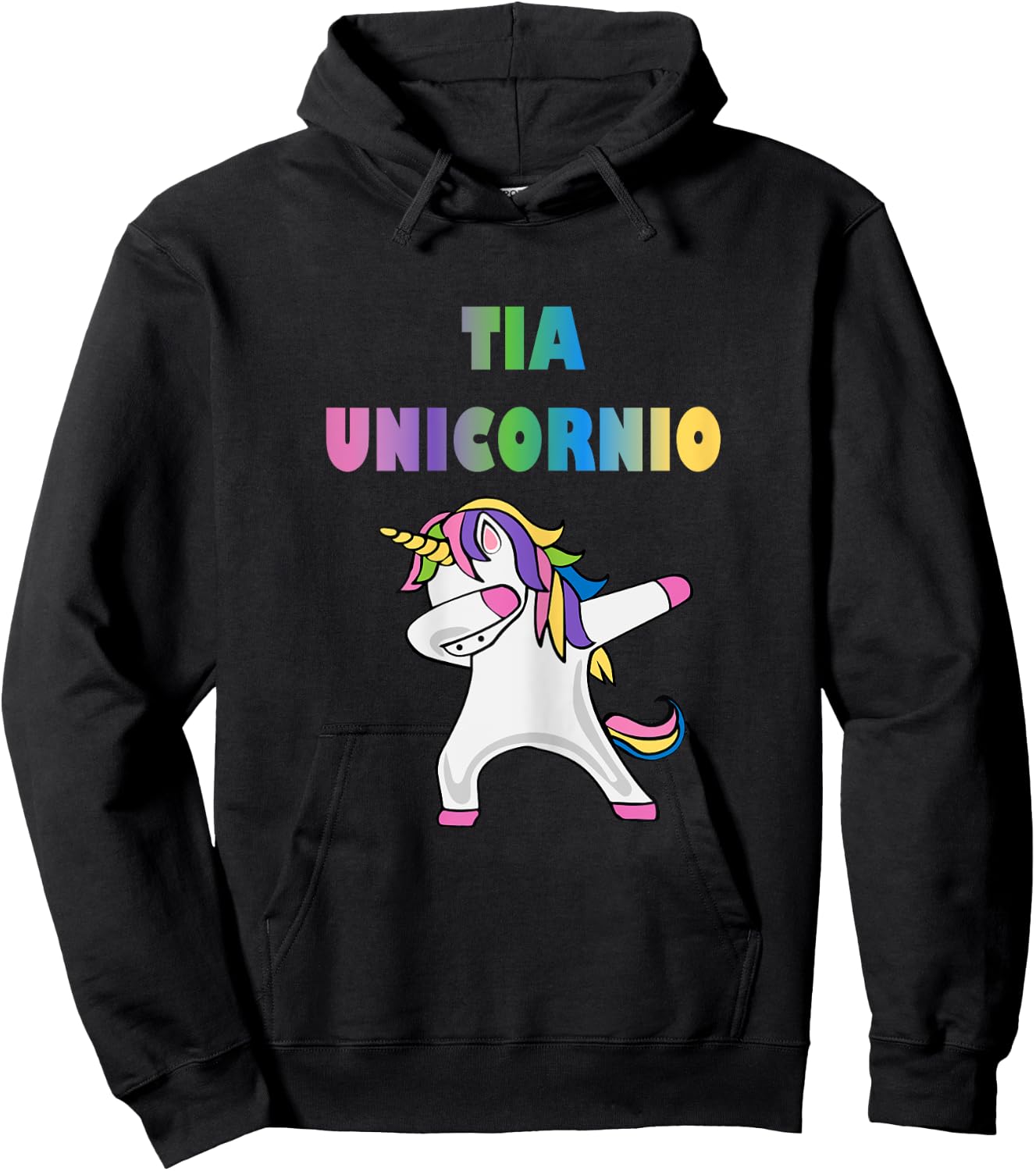 Playeras de Unicornio para Familia - Tia Unicornio Hoodie - Hoodie | Black