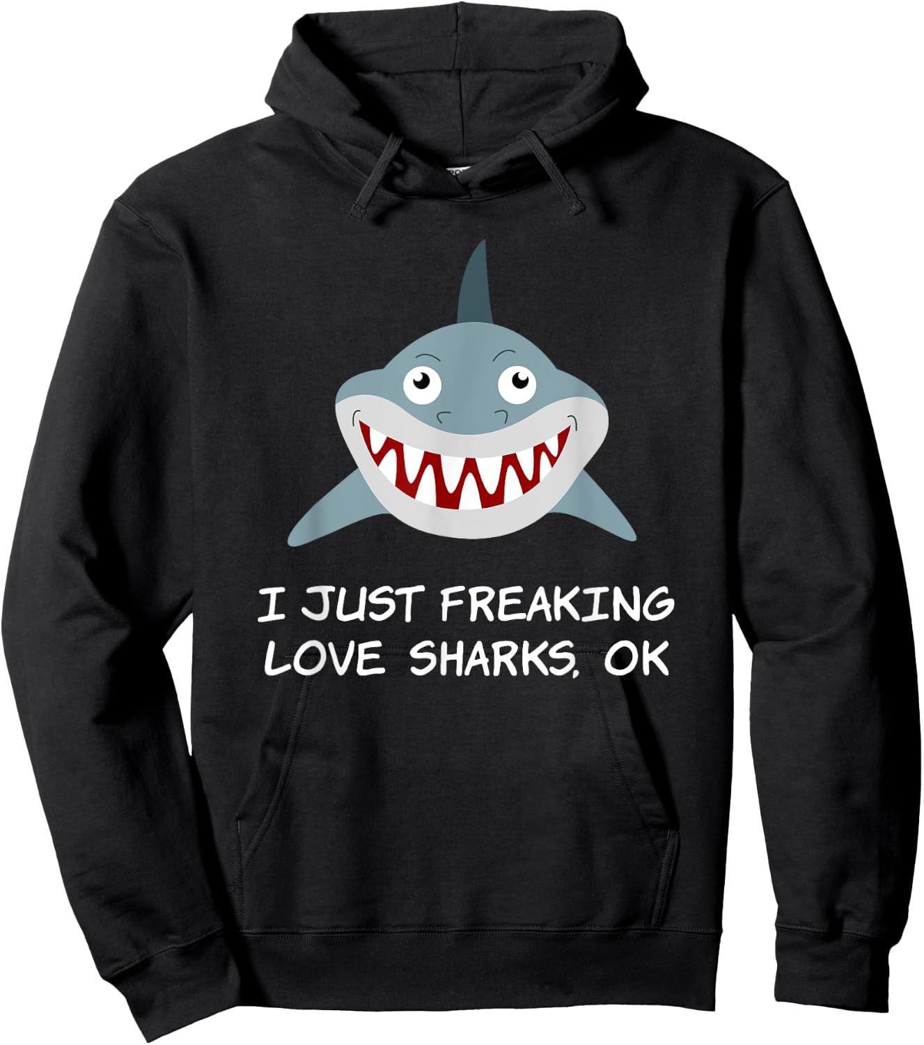 I Just Freaking Love Sharks Scuba diving Shark lovers Hoodie - Hoodie | Black