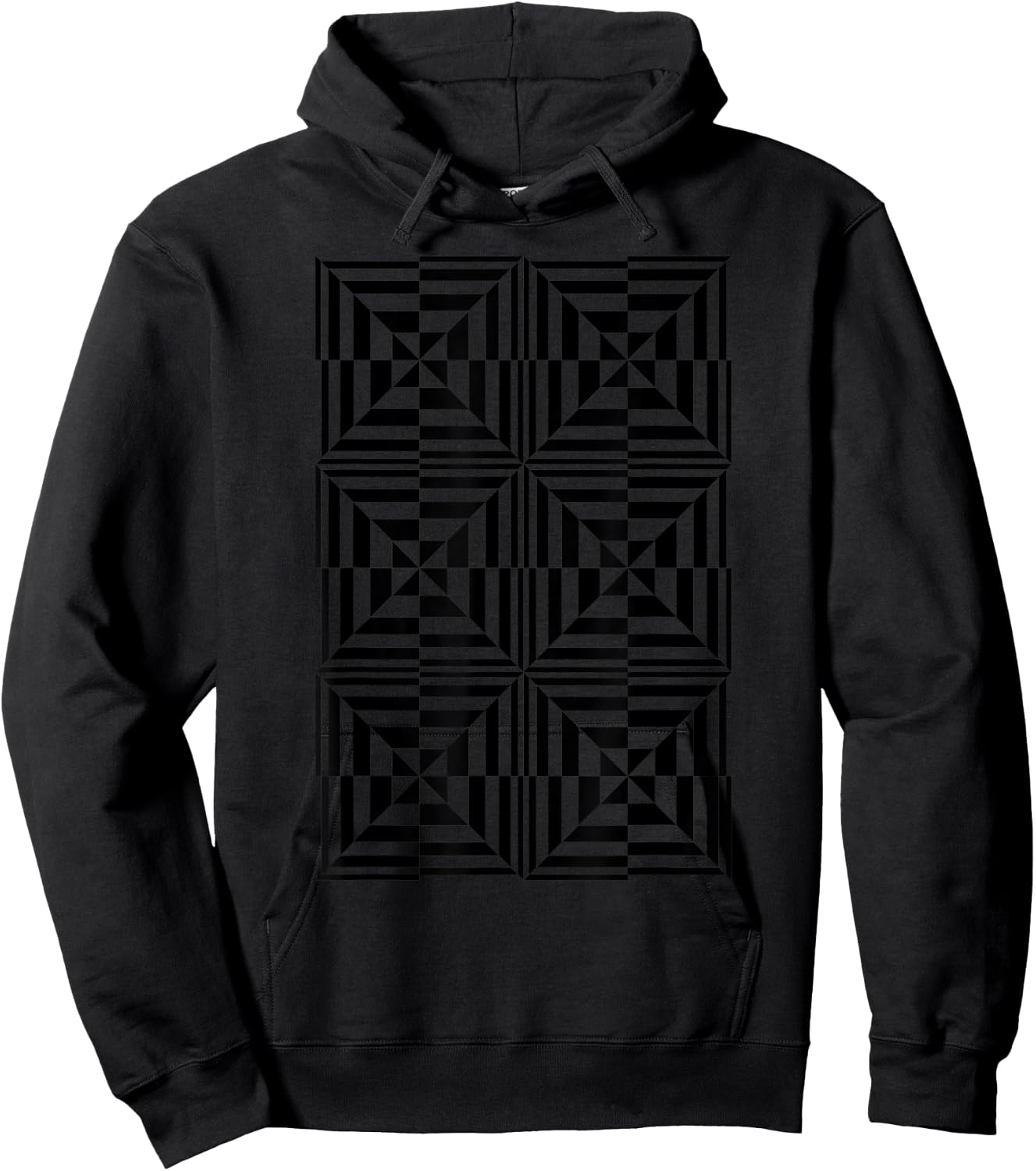 Crazy Squares OP ART Cool Optical Illusion Design Hoodie - Hoodie | Black