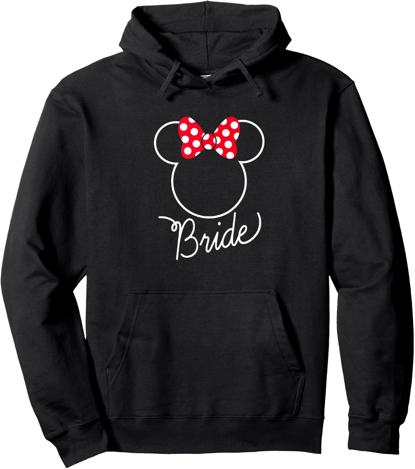 Disney Minnie Mouse Bow Bride Wedding Small Hoodie - Hoodie | Black