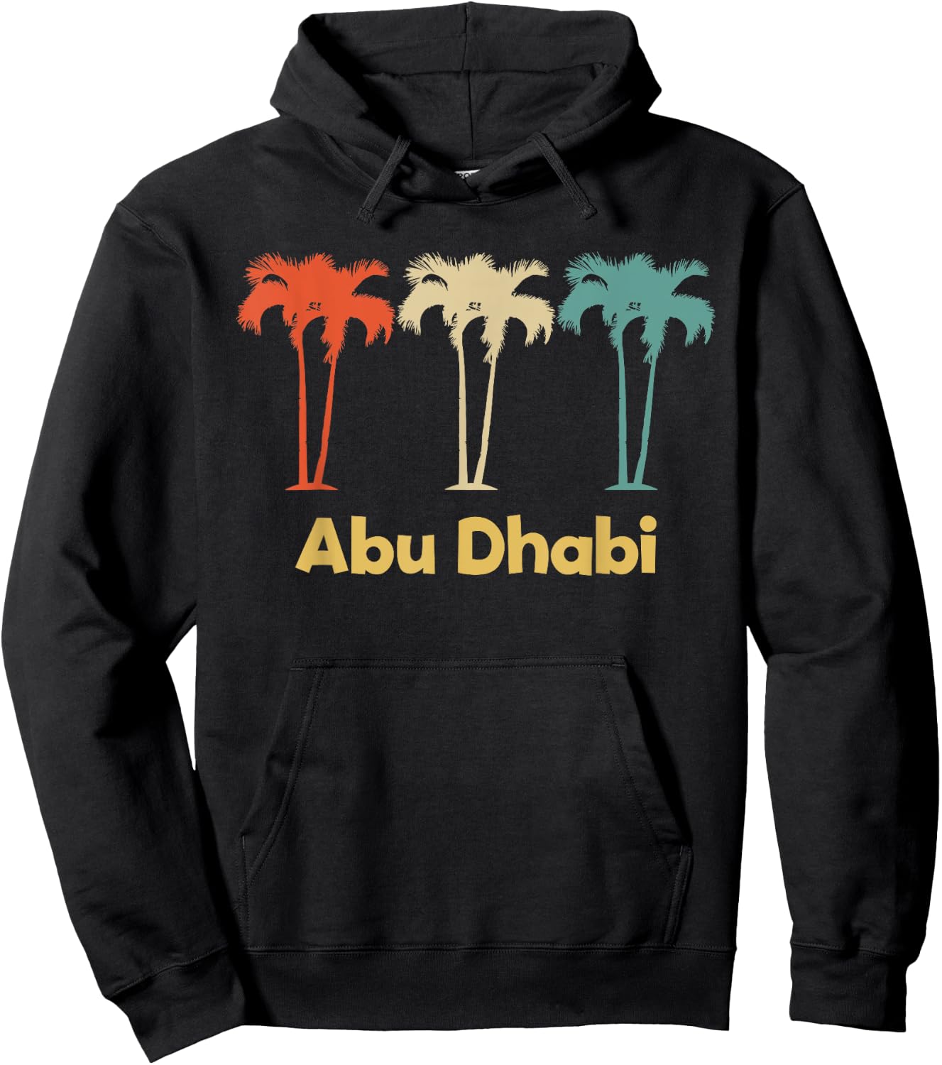 Abu Dhabi Vintage Retro Vacation Hoodie - Hoodie | Black