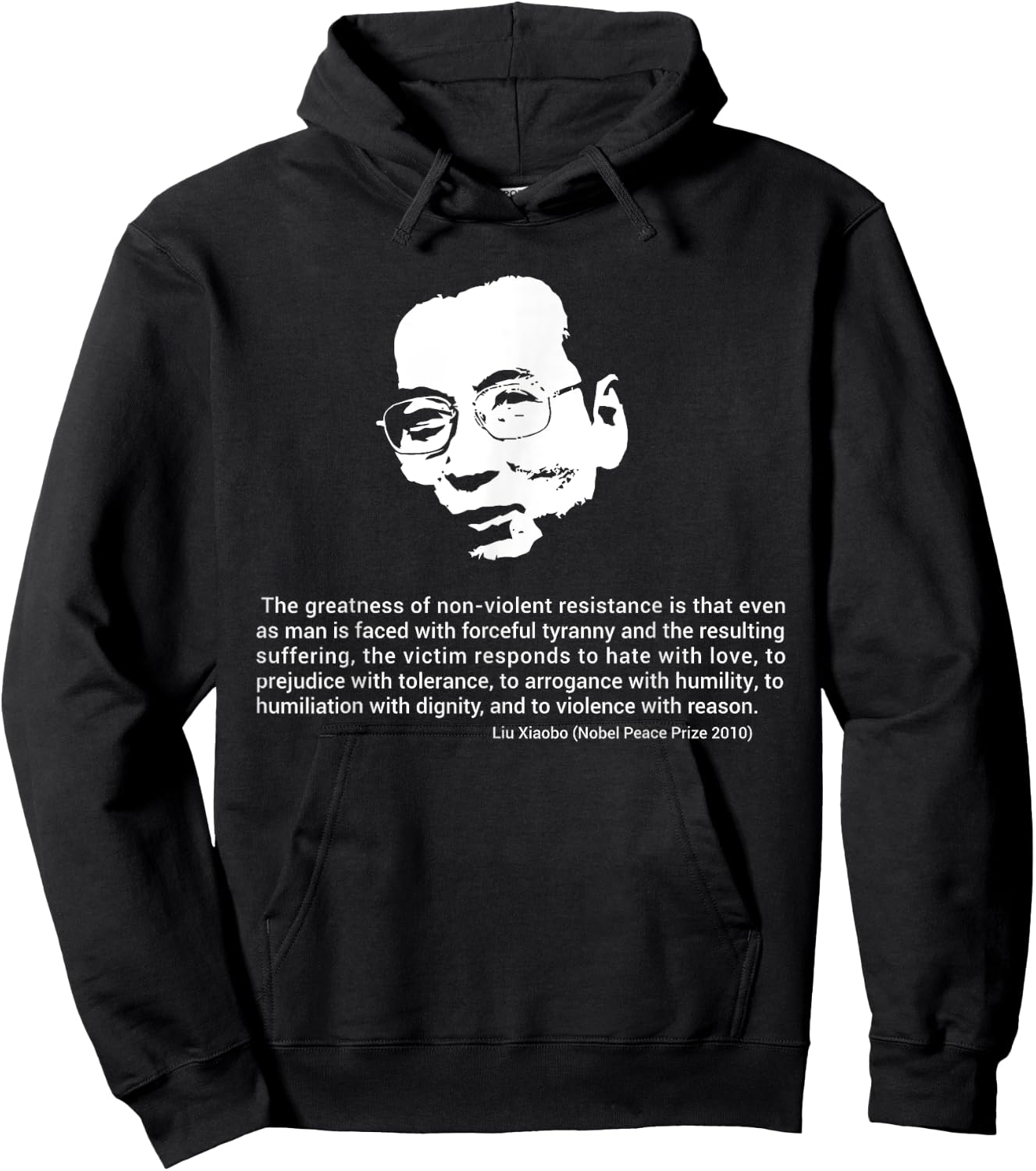 Liu Xiaobo Nobel Peace Non-violent Resistance Hoodie - Hoodie | Black