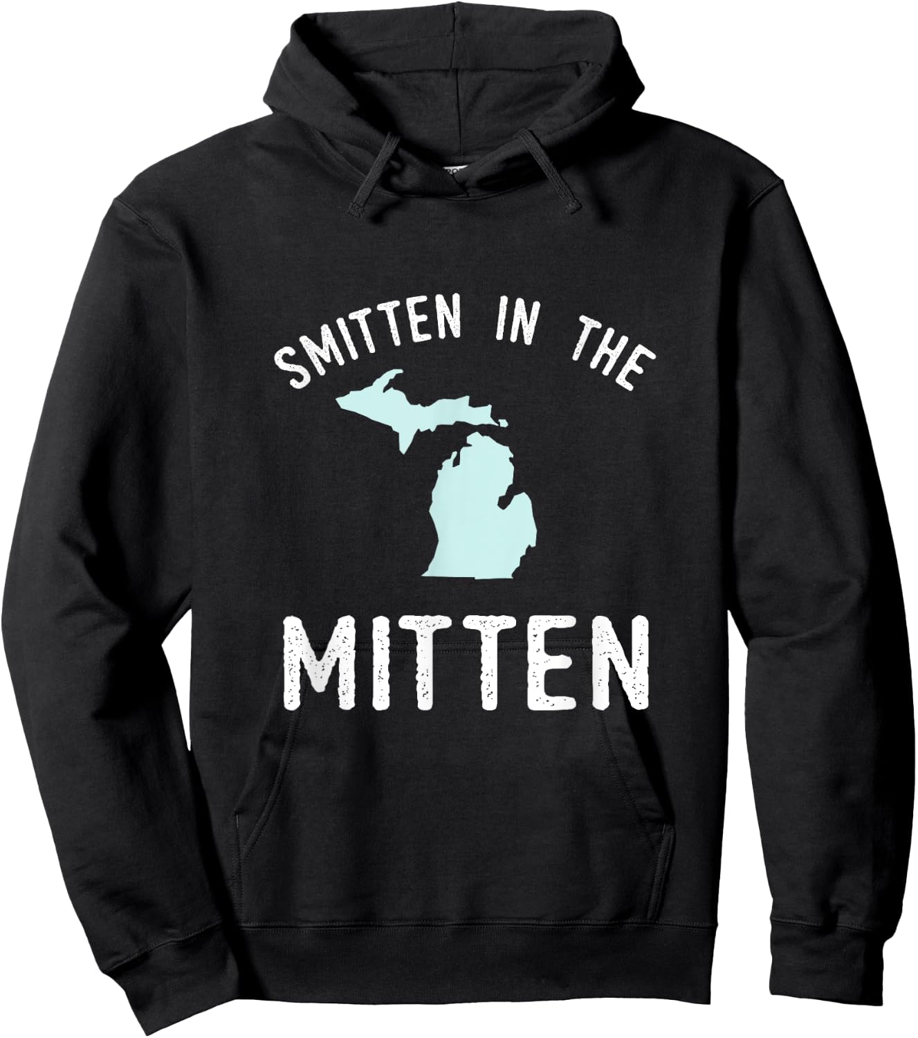 Smitten In The Mitten Michigan Hoodie - Hoodie | Black
