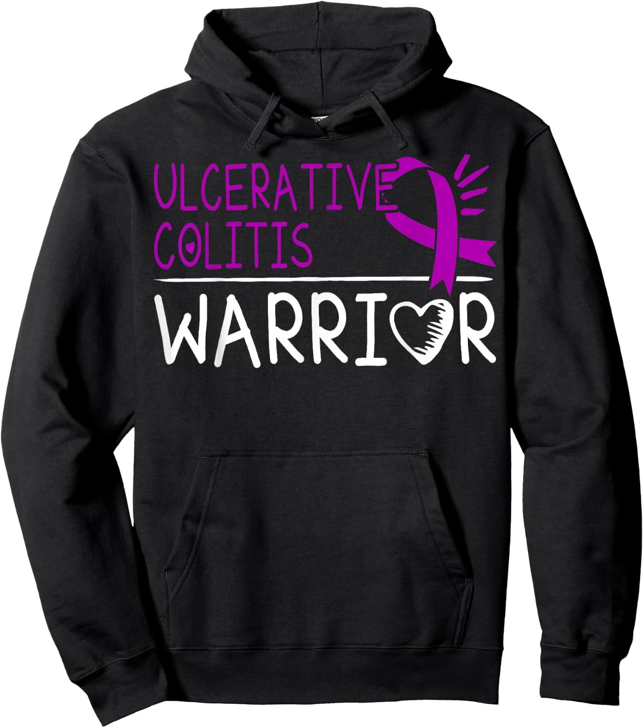 Ulcerative Colitis Warrior Shirt Gift UC Patients Hoodie - Hoodie | Black
