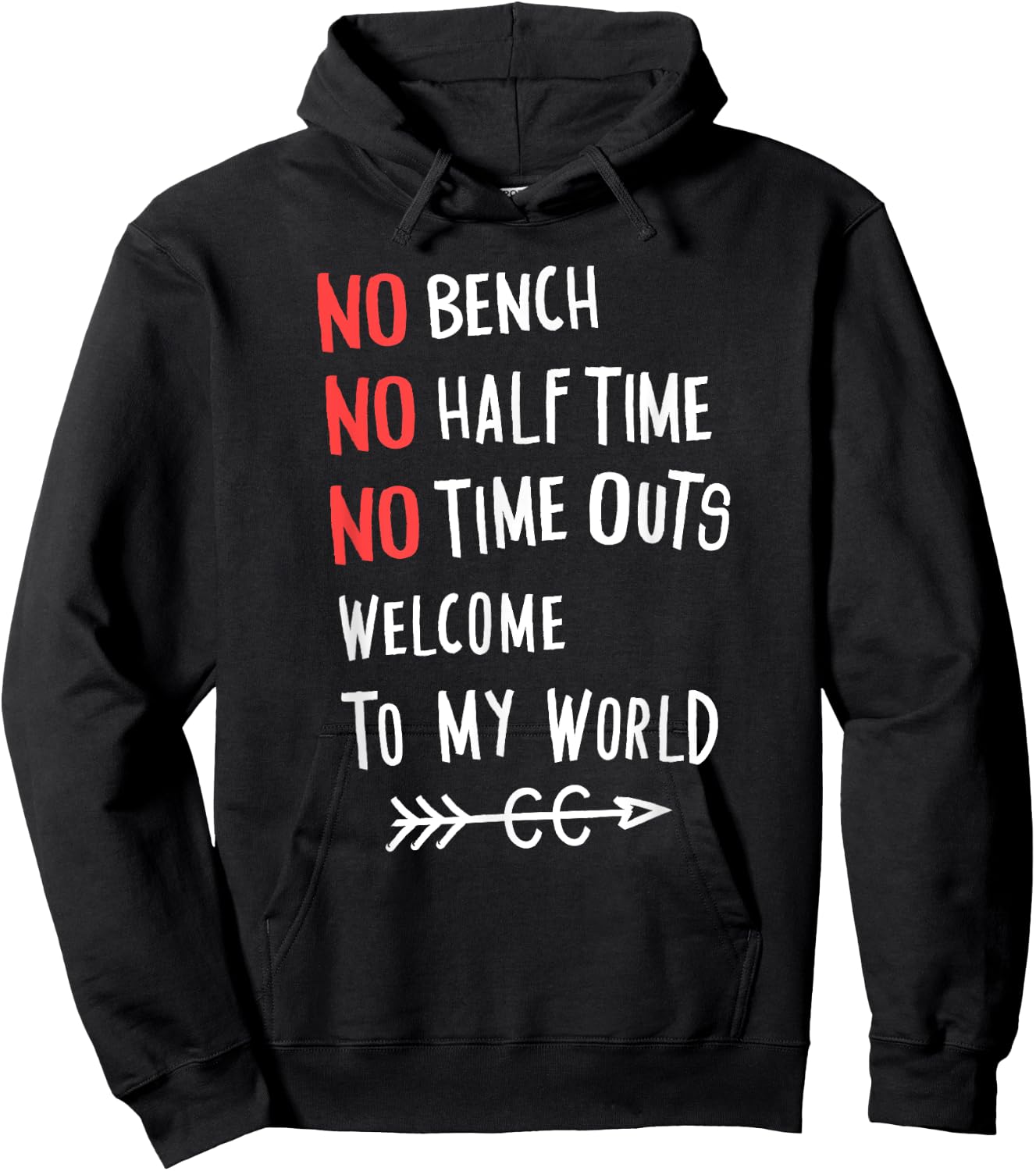 No Bench Half Time Outs Cross Country Runner Gift Hoodie - Hoodie | Black