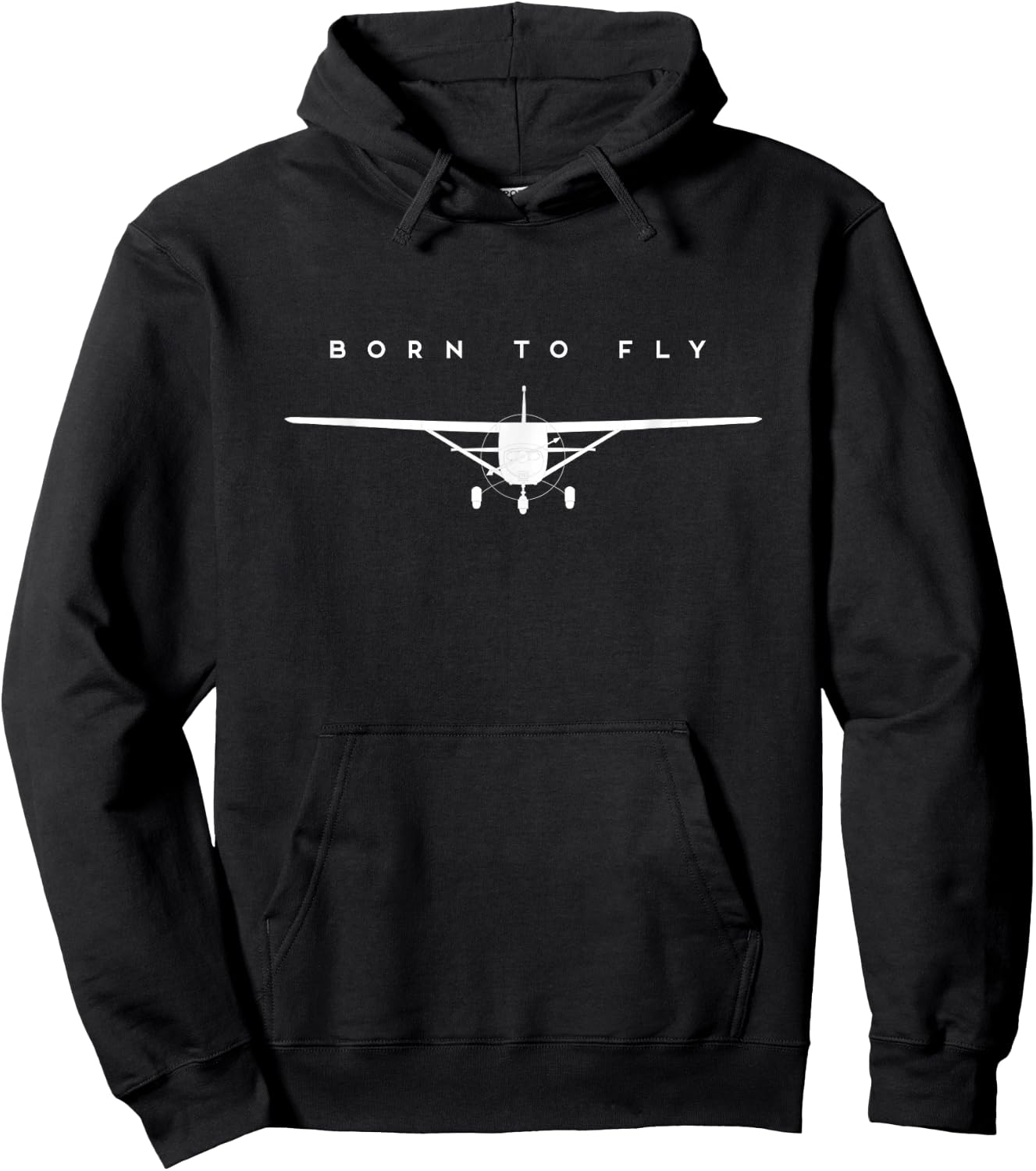 Single Engine Prop Airplane Shirt Born to Fly Hoodie - Hoodie | Black