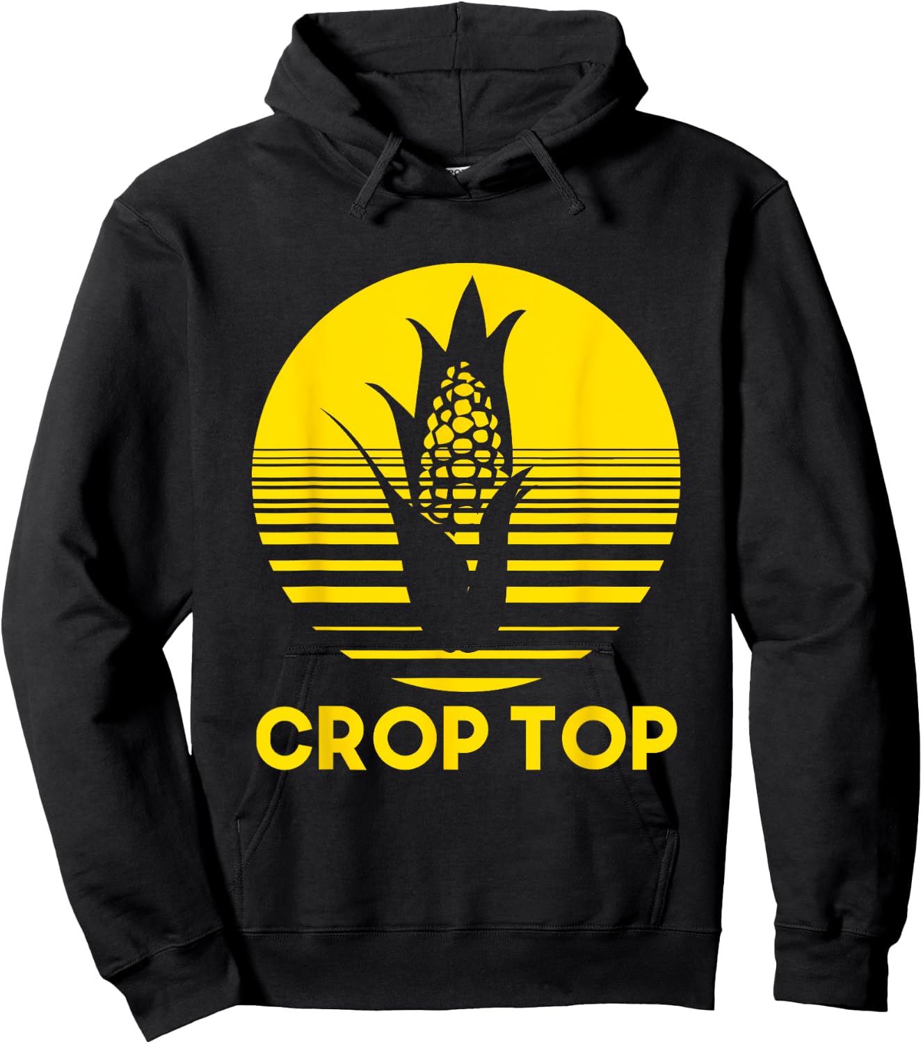Corn Crop Top Funny Farmer Farming Corn Lover Summer Gift Men Women Hoodie - Hoodie | Black