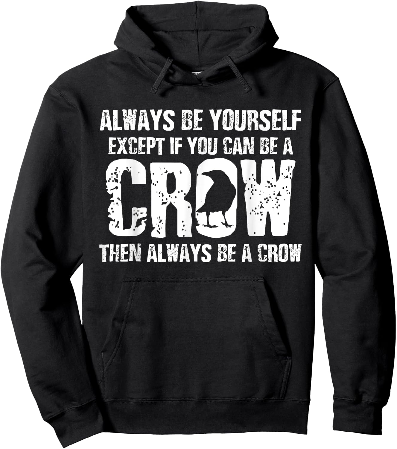 Crow Lover Raven Bird Vintage Hoodie - Hoodie | Black