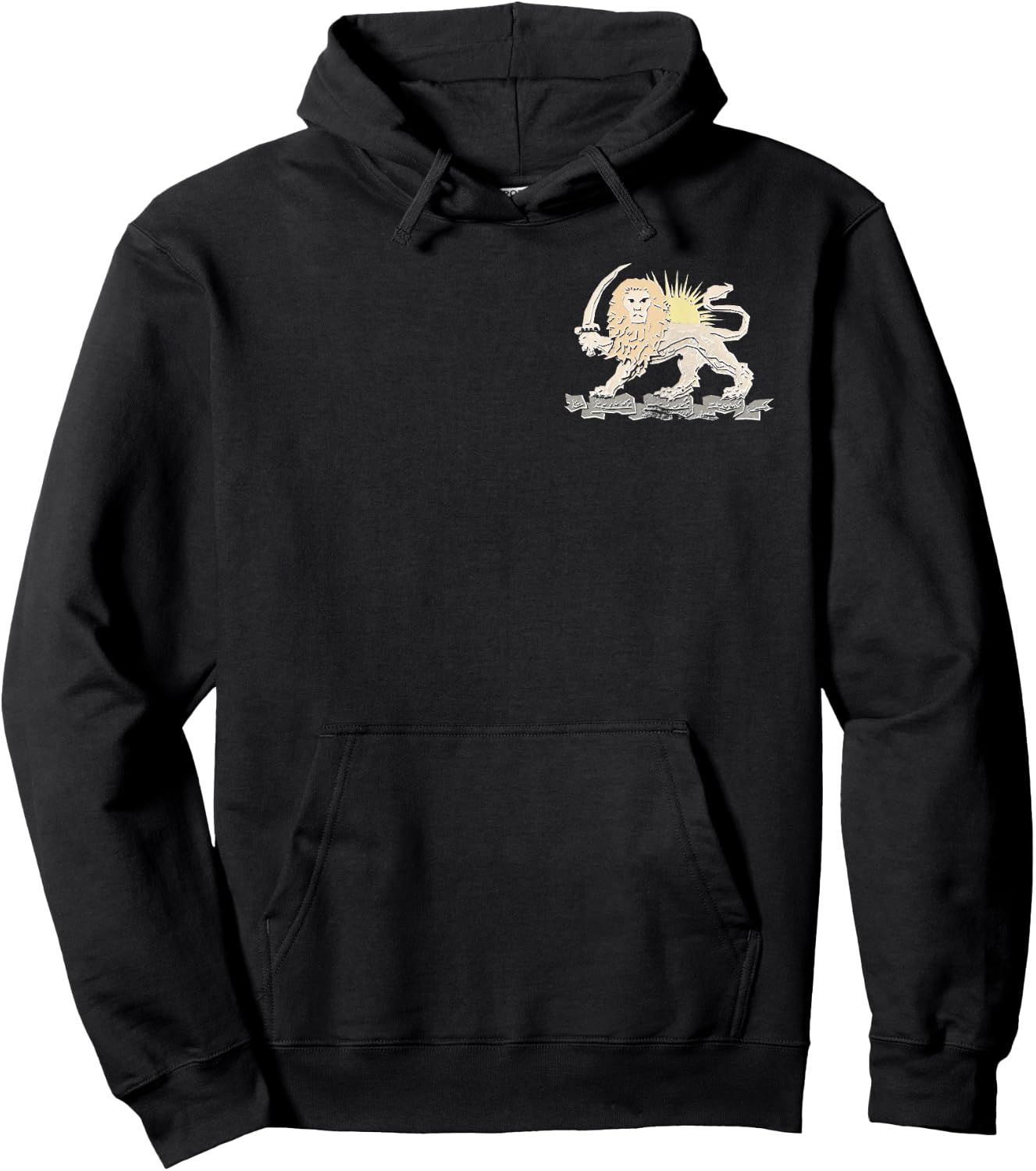 Shir-o-Khorshid Iran Lion and Sun COA Persian Emblem Hoodie - Hoodie | Black