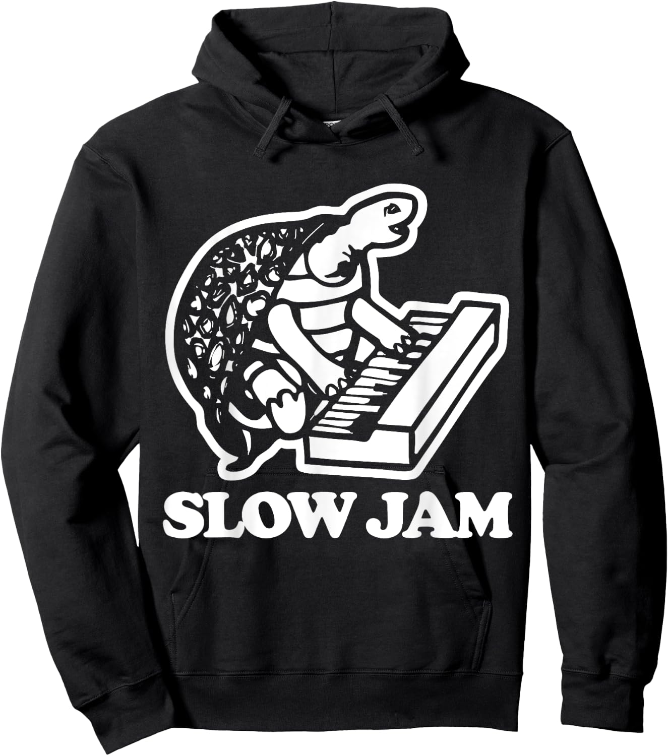Slow Jam funny saying turtle sarcastic novelty music Hoodie - Hoodie | Black