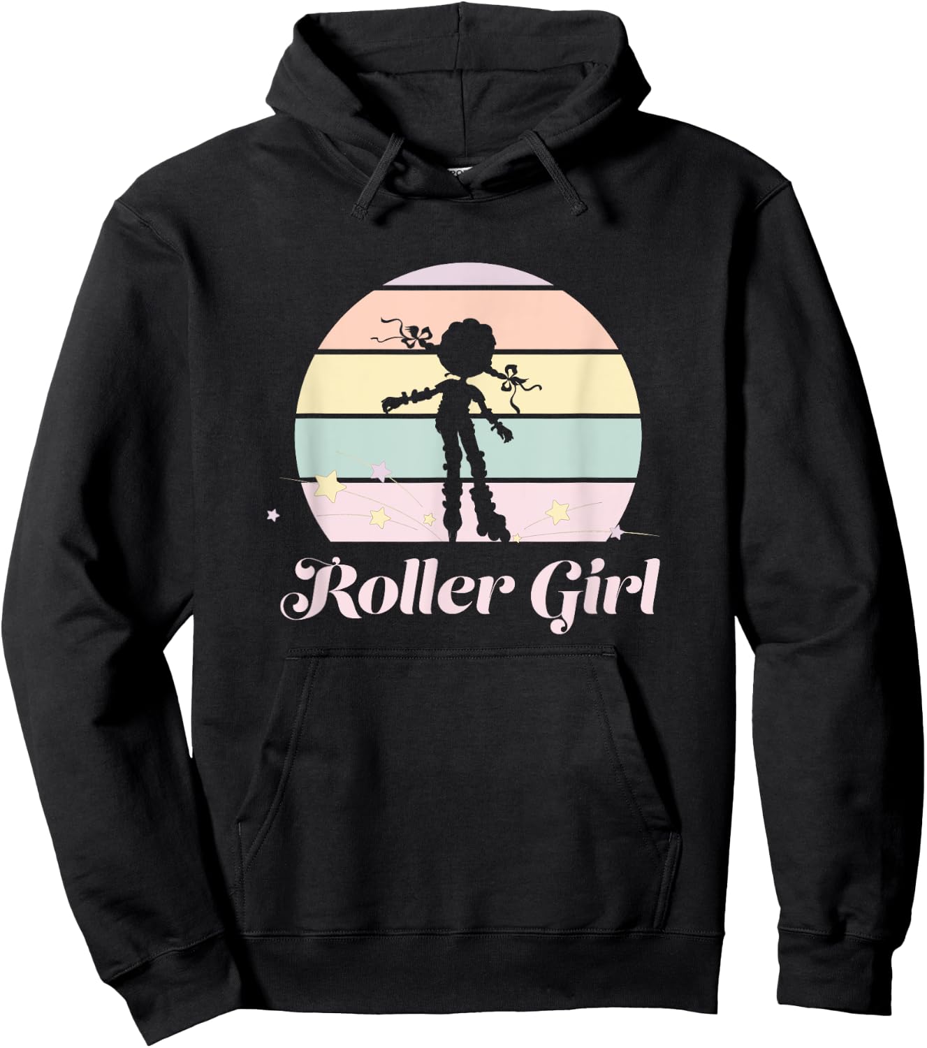 Funny Roller Girl Vintage Rollerblades Gift Roller Skating Hoodie - Hoodie | Black