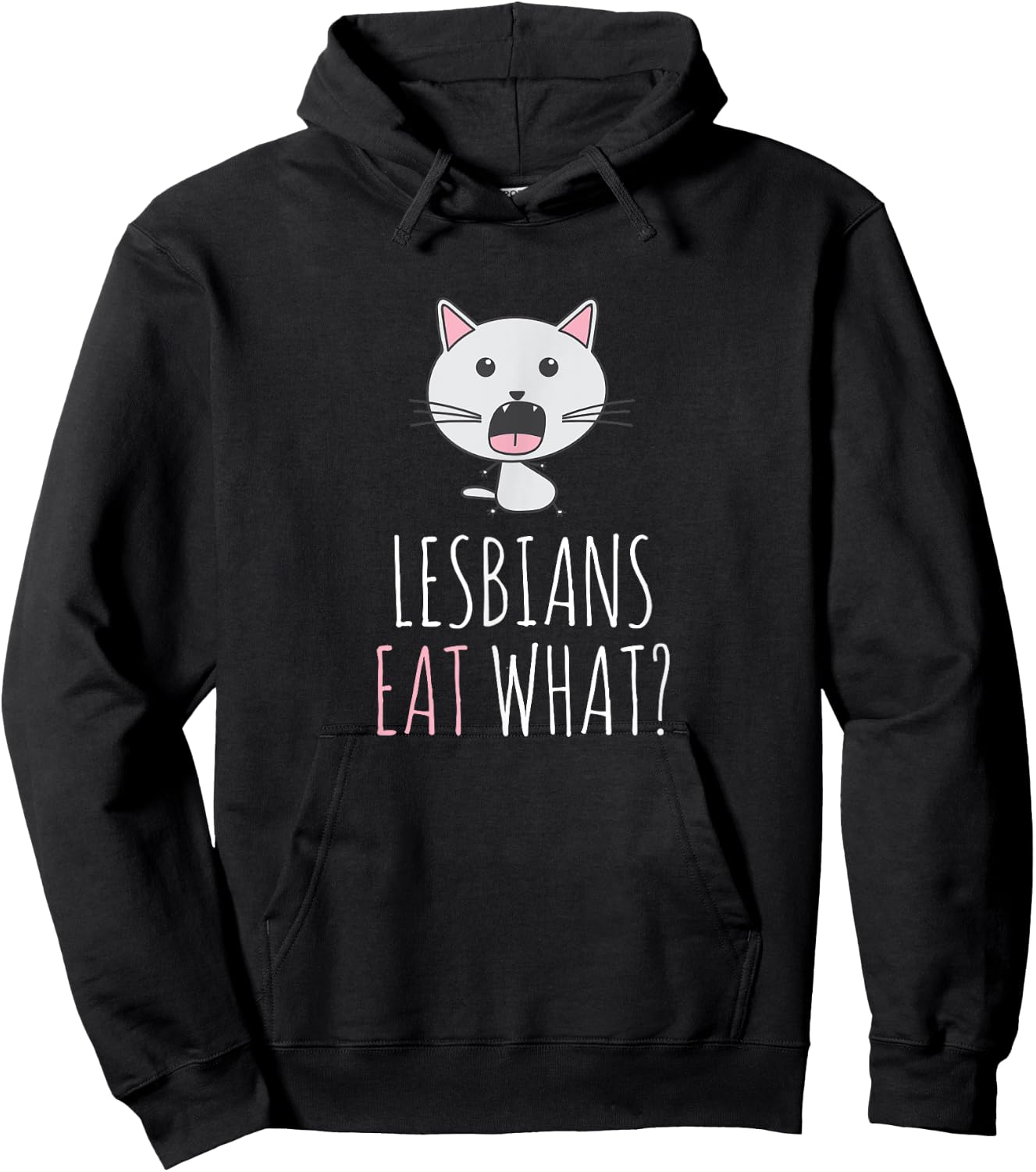 Lesbians eat what? Hoodie - Hoodie | Black
