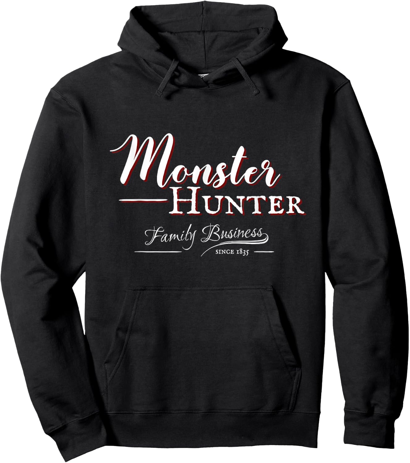 Monster Hunter Family Business | Funny Halloween Hunting Hoodie - Hoodie | Black