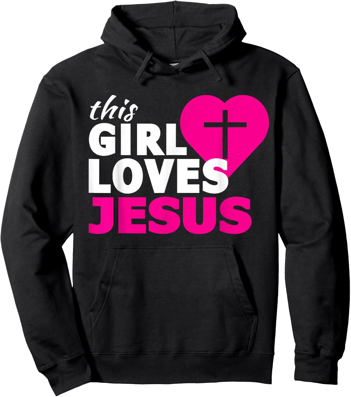 This Girl Loves Jesus Faith Based Christian Hoodie - Hoodie | Black