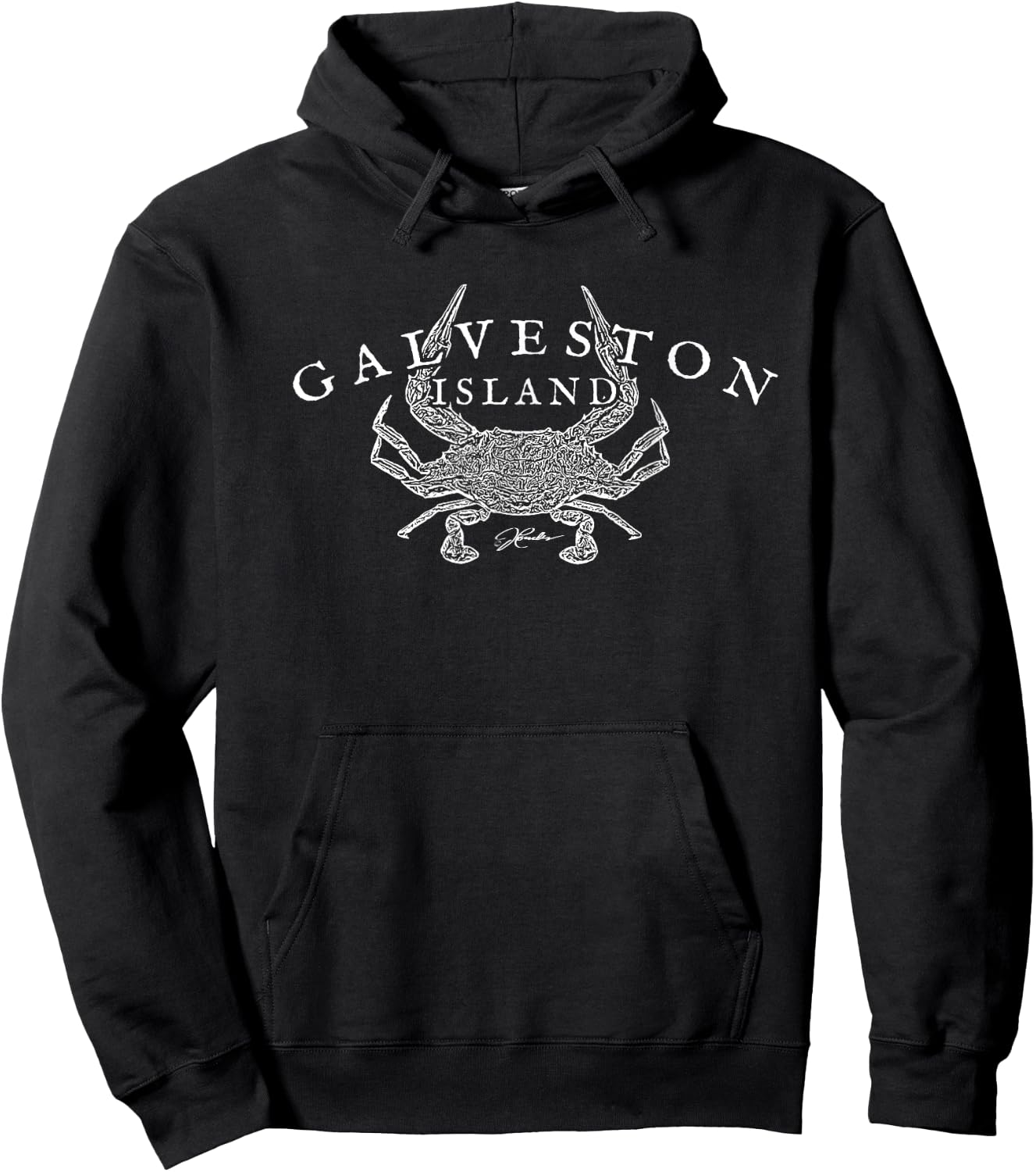 JCombs: Galveston Island, Texas, Blue Crab Hoodie - Hoodie | Black