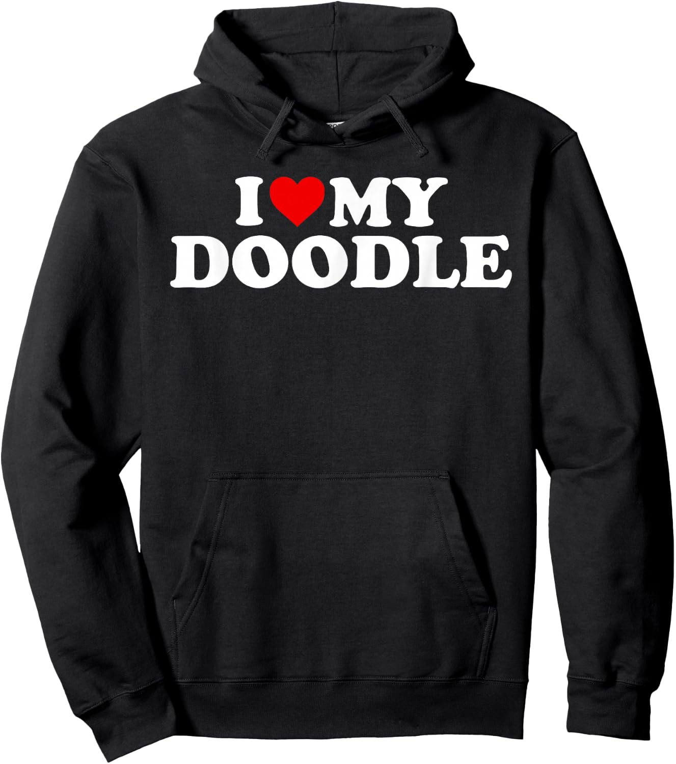 Golden Doodle Design: I Love My Doodle Design Hoodie - Hoodie | Black