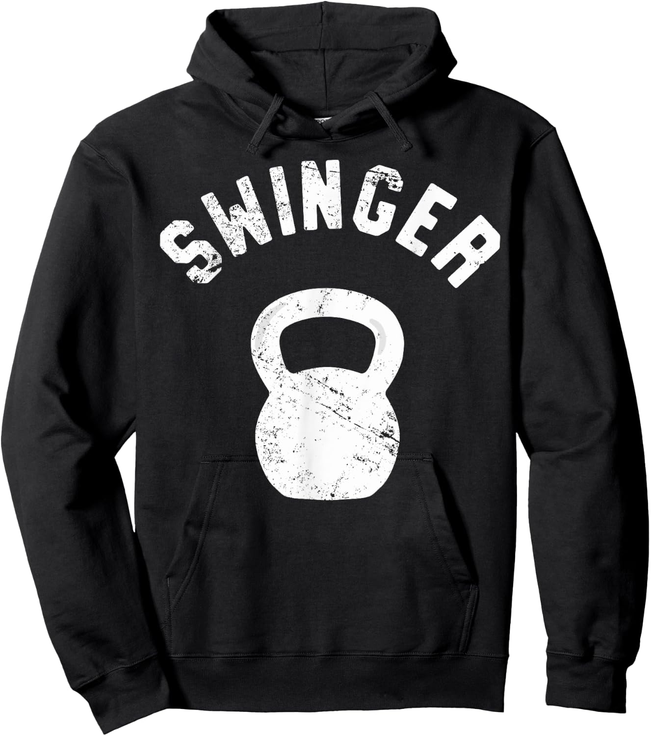 Swinger, Funny Kettlebell Workout Pun Hoodie - Hoodie | Black