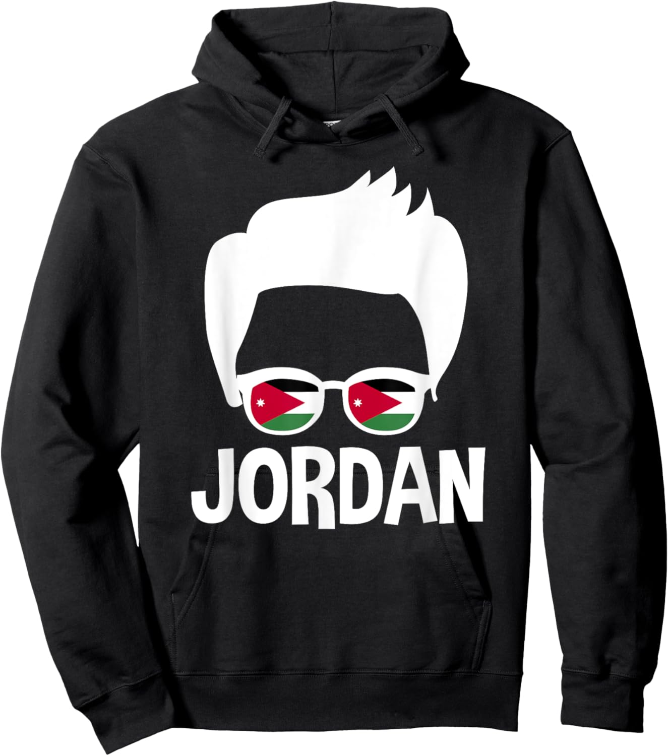 Jordan Boy Silhouette Jordanian Man Pride Hoodie - Hoodie | Black