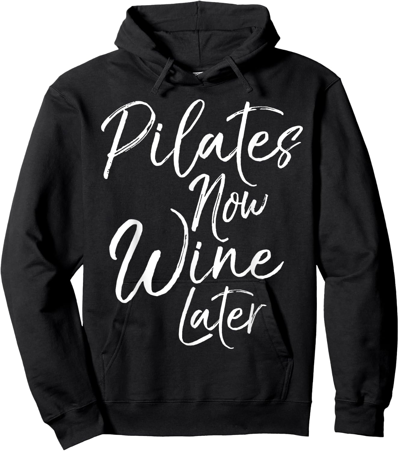 Pilates Now Wine Later Shirt Cute Alcohol Yoga Hoodie - Hoodie | Black