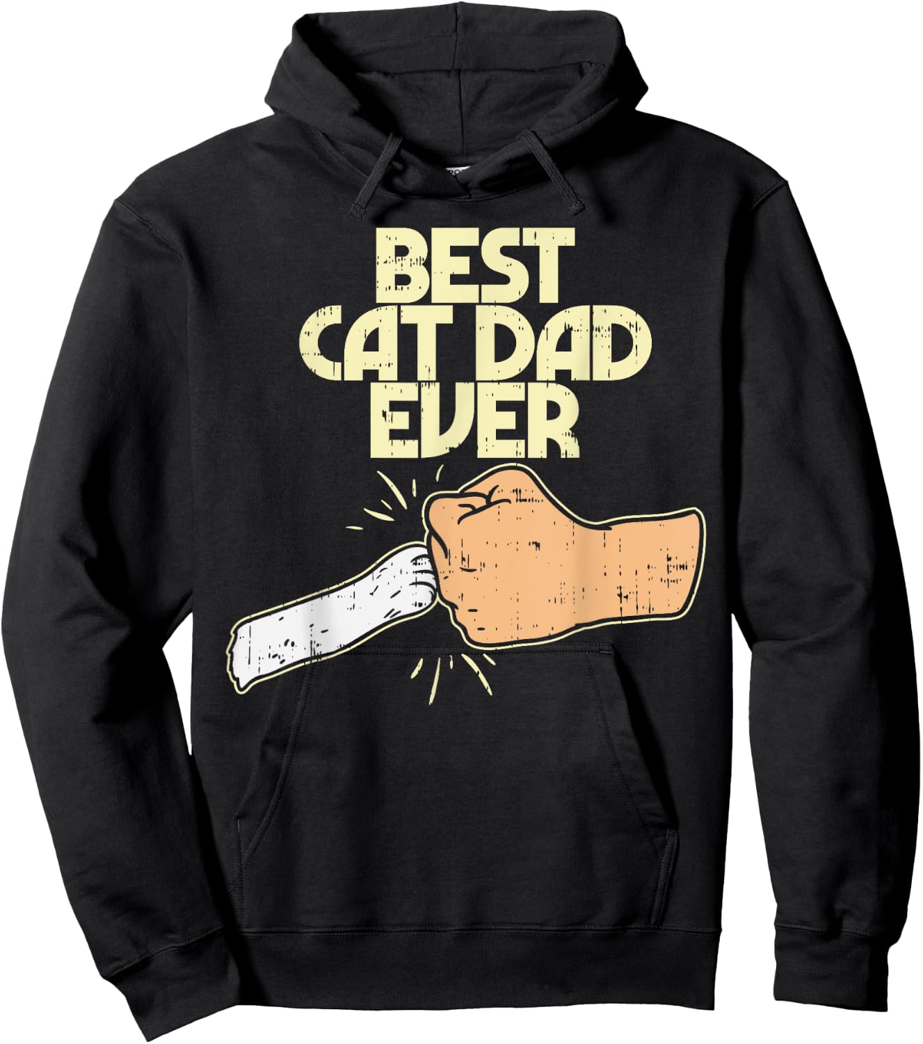 Best Cat Dad Ever Funny Kitten Pet Lover Owner Dad Men Gift Hoodie - Hoodie | Black