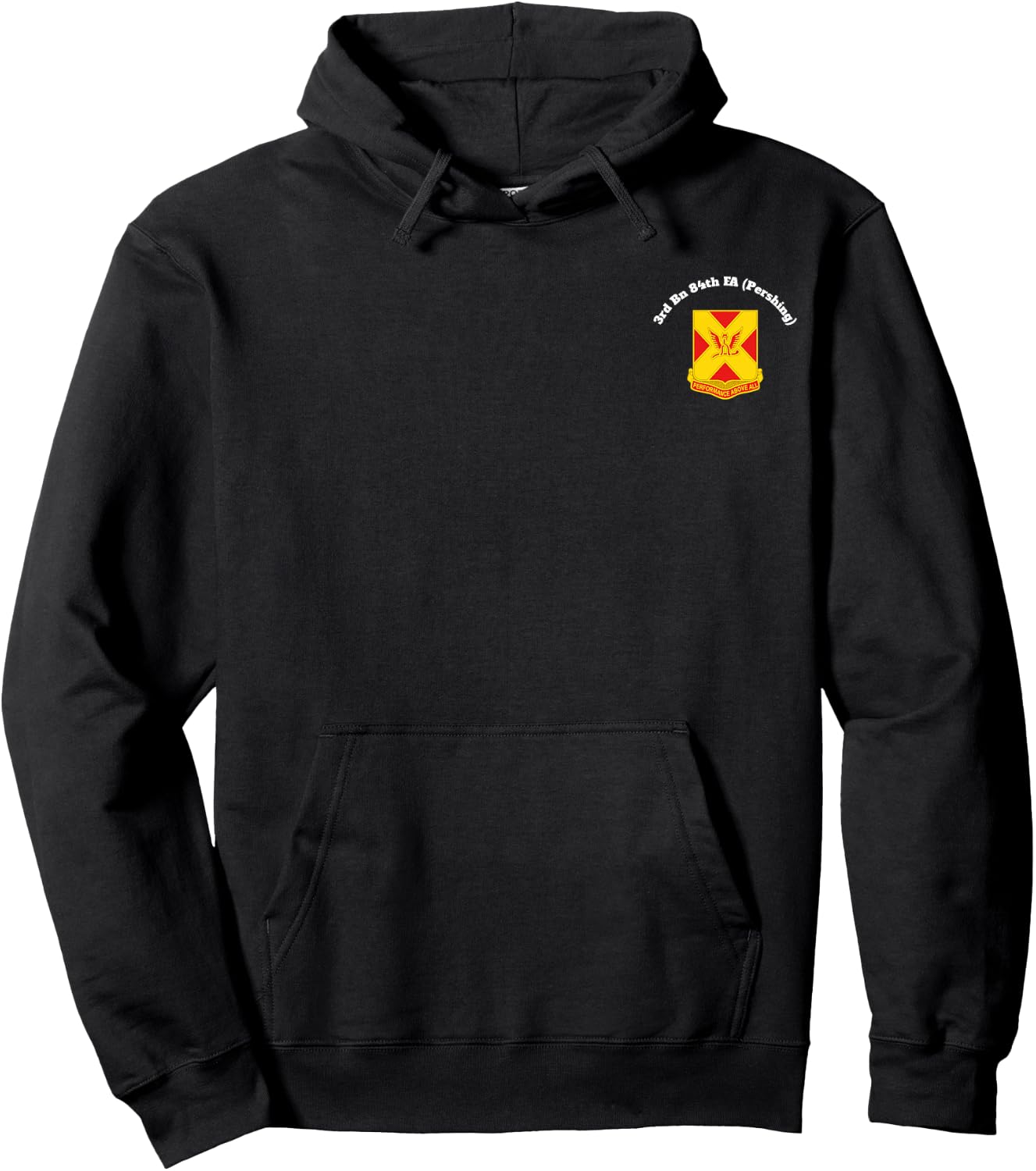 3/84 FA crest front and 56th FA Artillery on back design Hoodie - Hoodie | Black