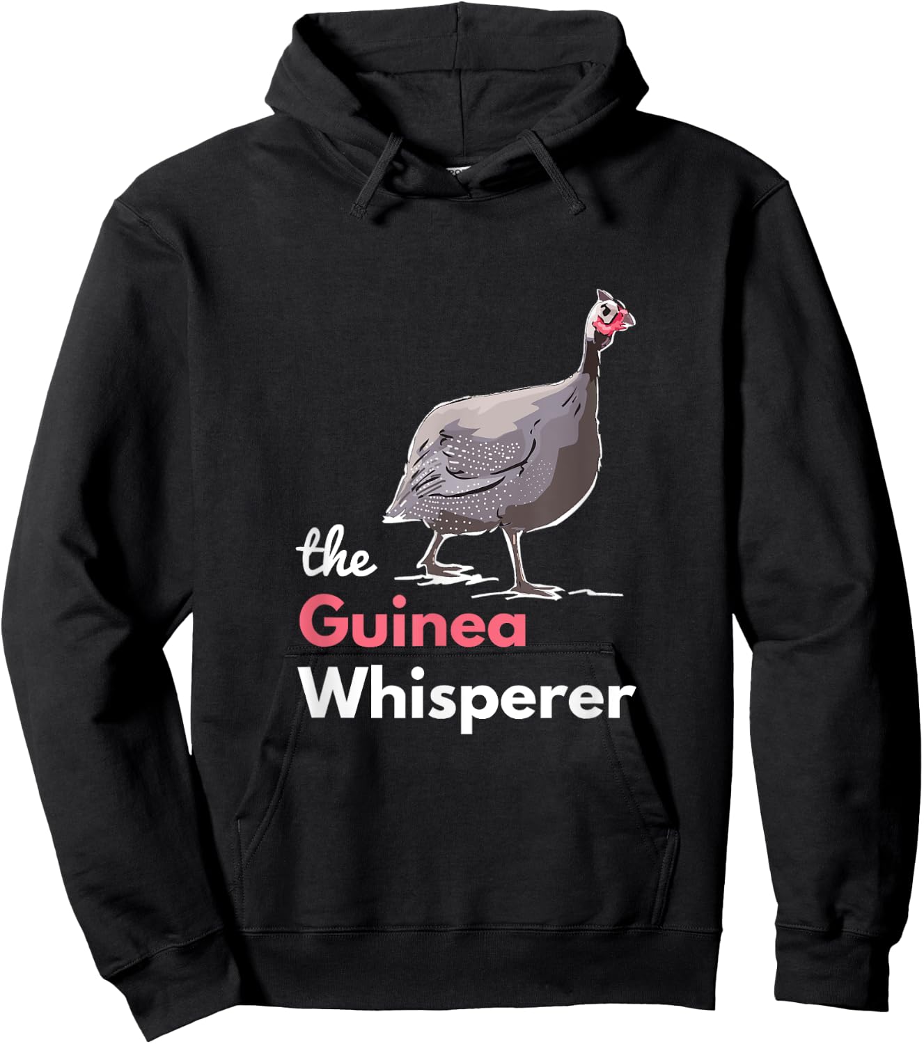 Guinea Hen Fowl Farm Animals Country Poultry Guineafowl Hoodie - Hoodie | Black