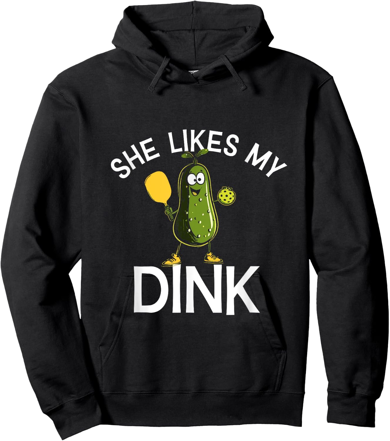 She Likes My Dink - Funny Pickleball Hoodie - Hoodie | Black