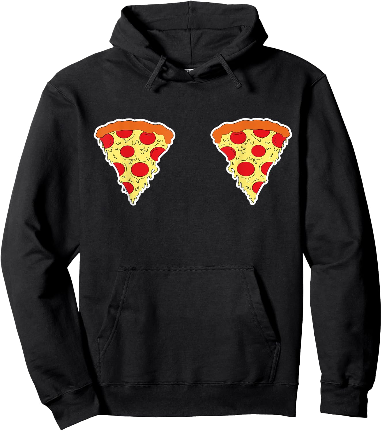 Funny Vintage Pizza Slut Slice Lovers Hoodie - Hoodie | Black