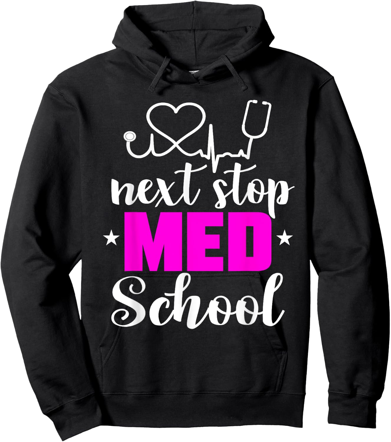Next Stop Med School Future Doctor Medical Student Gift Hoodie - Hoodie | Black