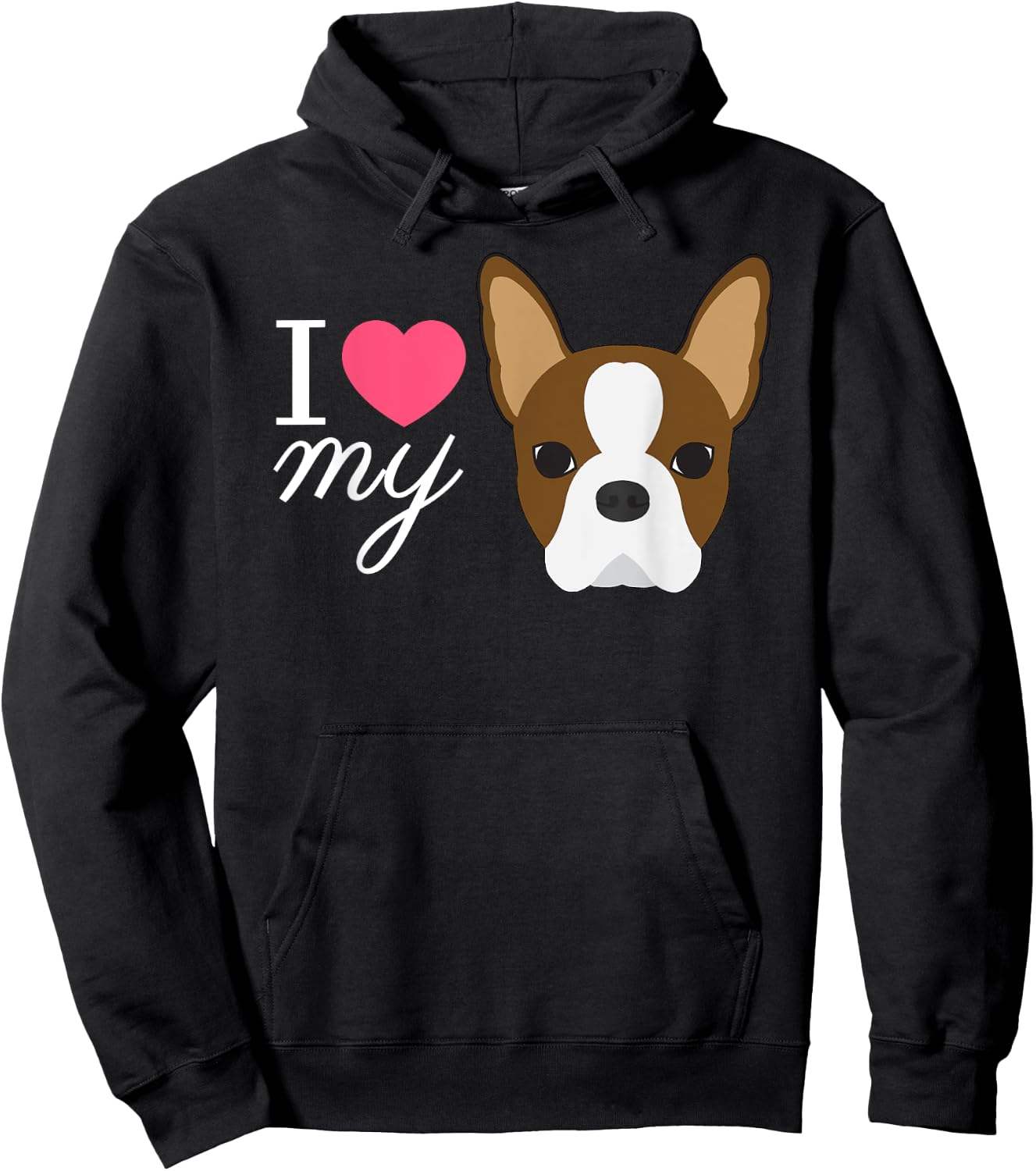 Red Boston Terrier Hoodie - Hoodie | Black