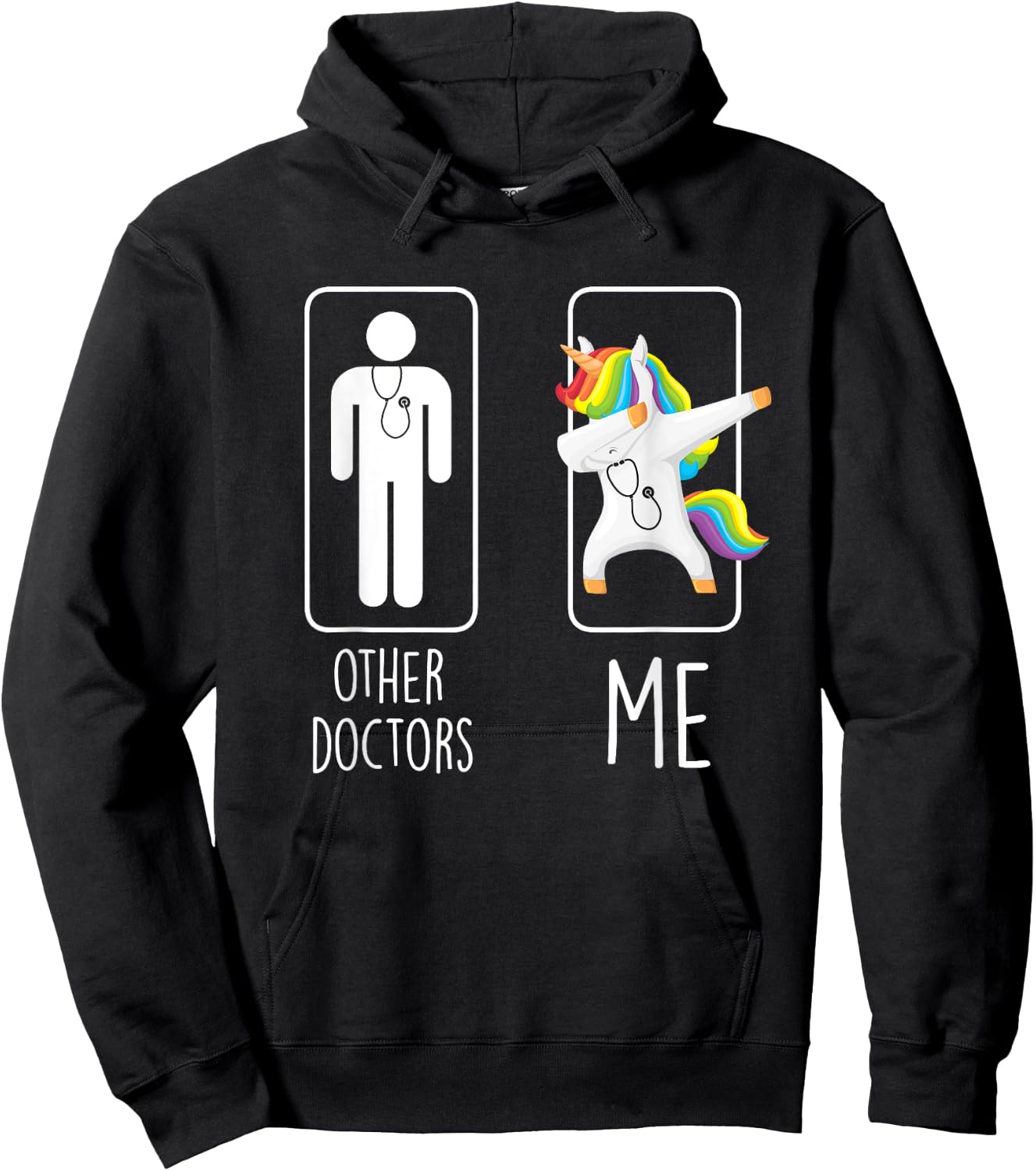 Other Doctors Me Unicorn Dabbing Gift Men Women Hoodie - Hoodie | Black