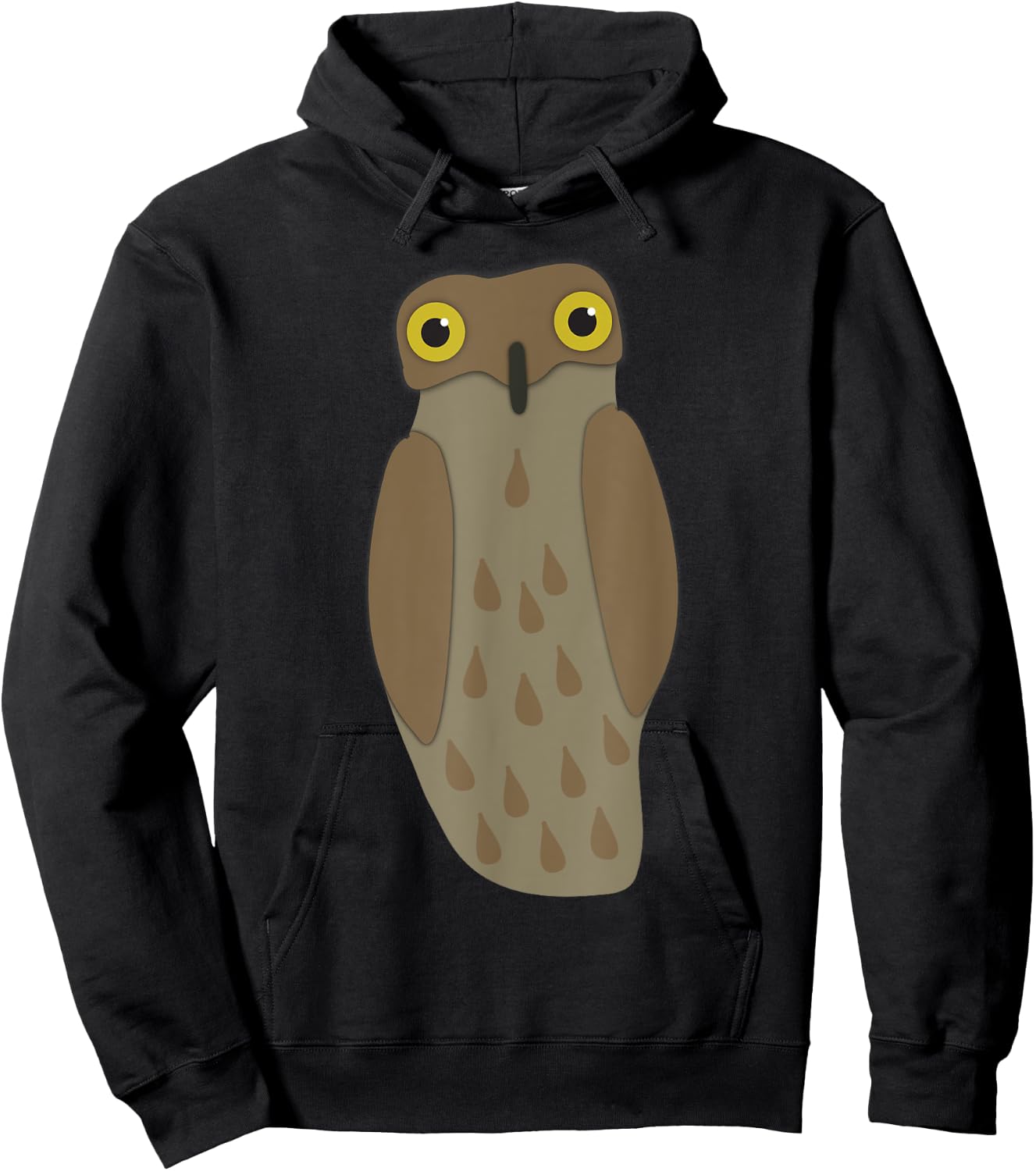 Potoo Bird Graphic Hoodie - Hoodie | Black