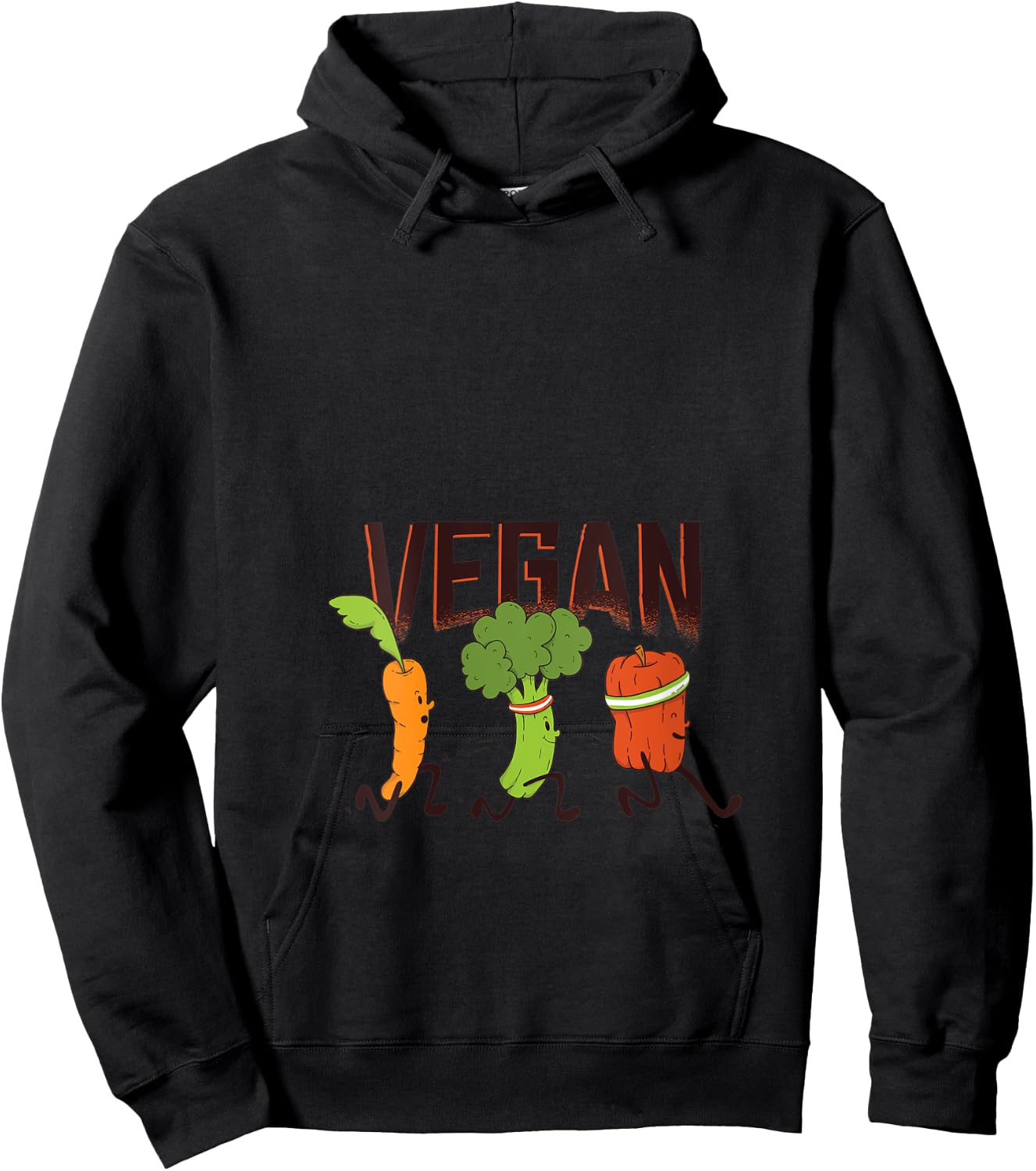 Vegan Runner V-Neck Hoodie - Hoodie | Black