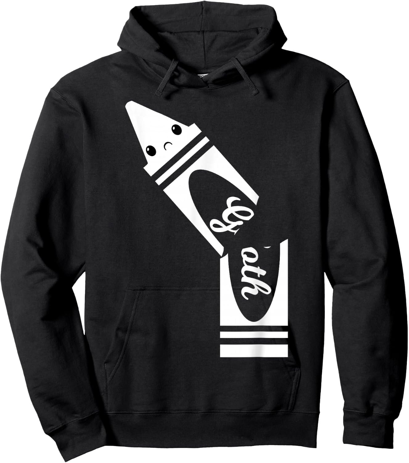 Goth Broken Crayon Funny Halloween Costume Couple Hoodie - Hoodie | Black