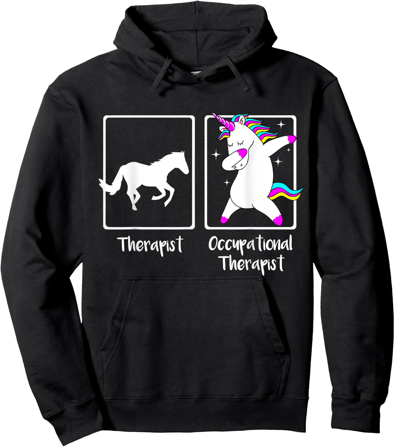 Dabbing Unicorn Occupational Therapist Shirt Cool OT Gift Hoodie - Hoodie | Black