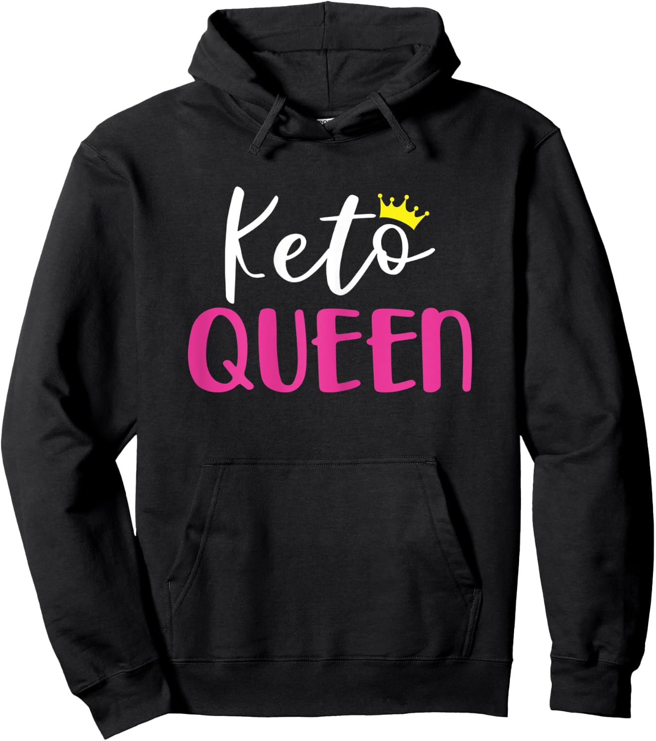 Keto Queen Shirt With Crown Funny Ketosis Diet Hoodie - Hoodie | Black