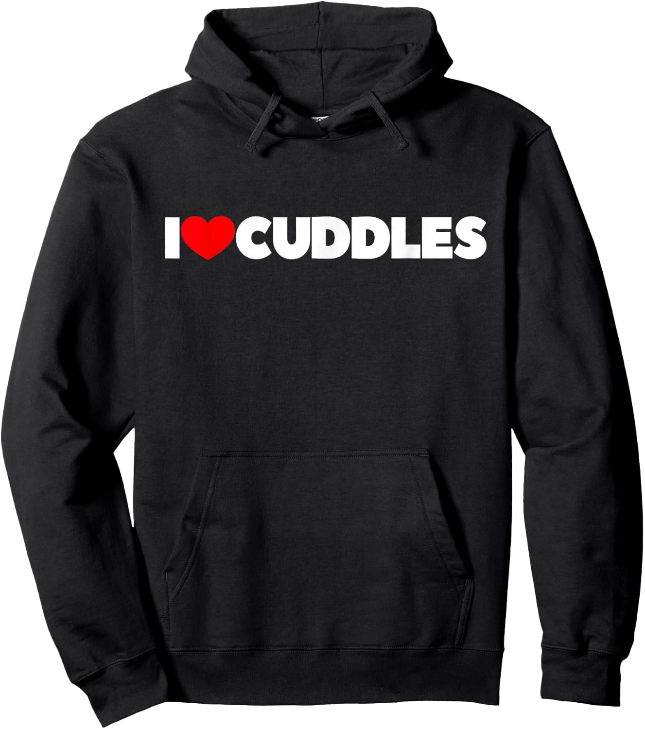 I Love (Heart) Cuddles Hoodie - Hoodie | Black