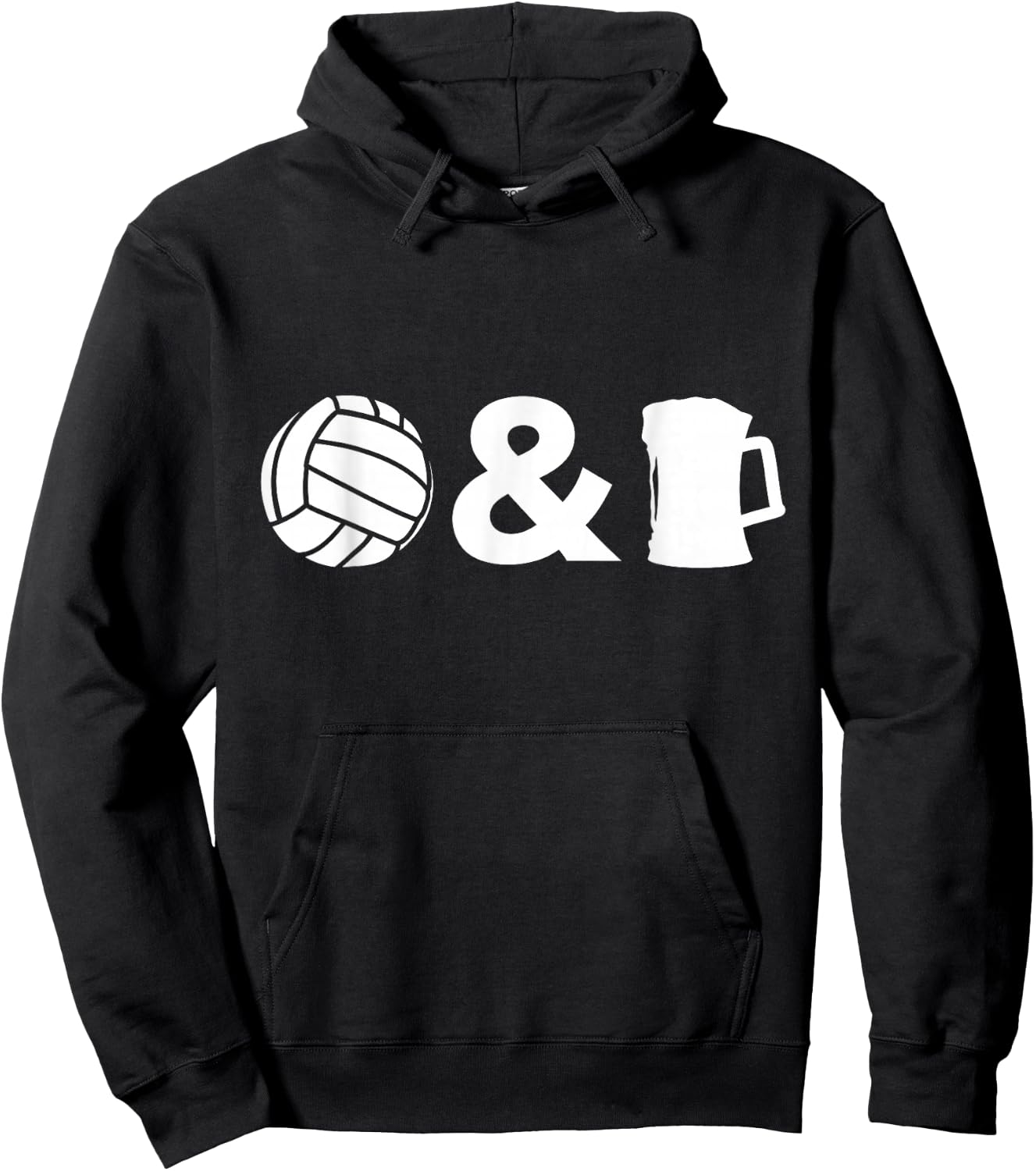 Funny Volleyball and Beer T Shirt Gift Drinker Hoodie - Hoodie | Black