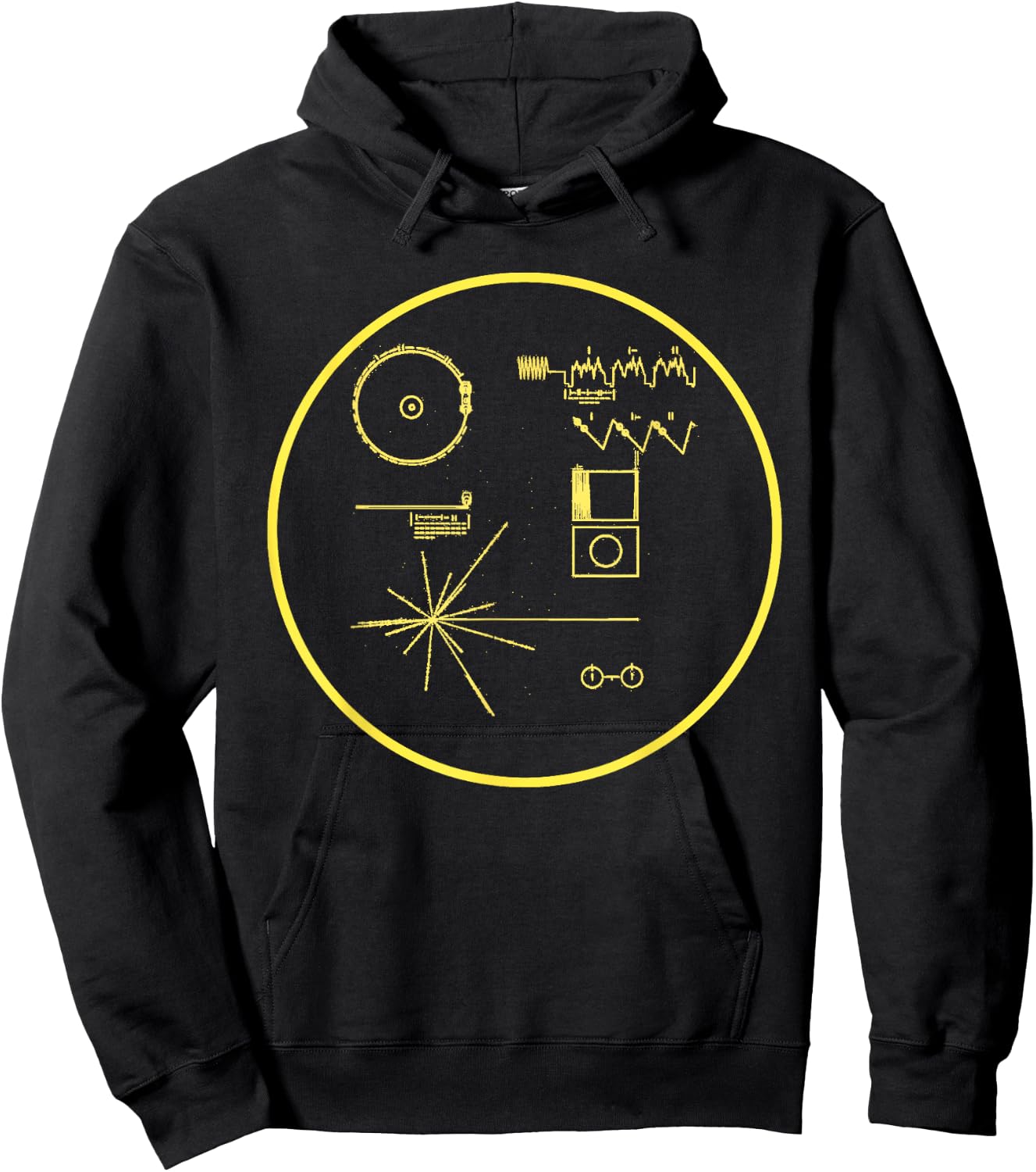 NASA Voyager Golden Record shirt Hoodie - Hoodie | Black