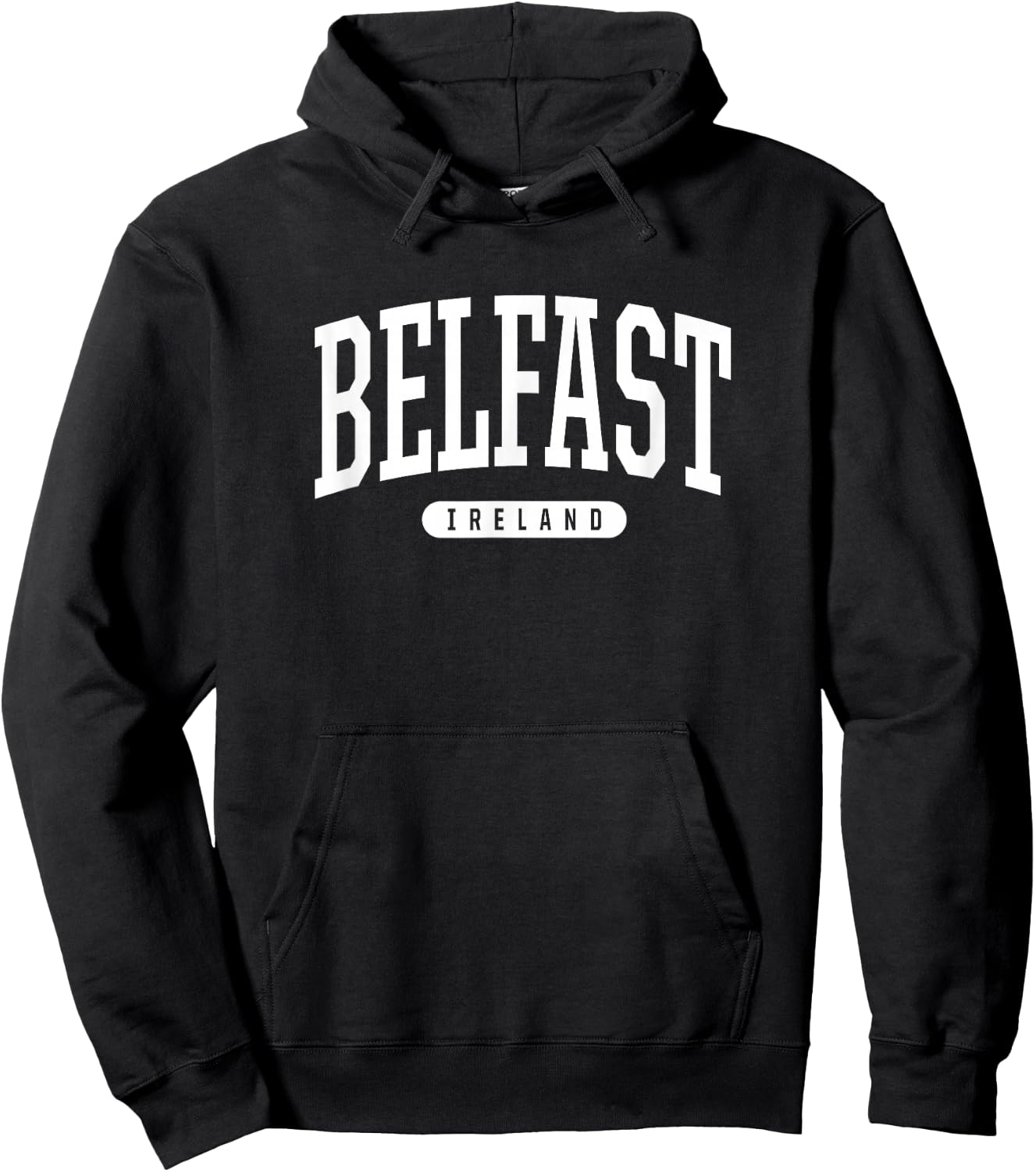 College Style Belfast Ireland IRL Souvenir Gift Hoodie - Hoodie | Black