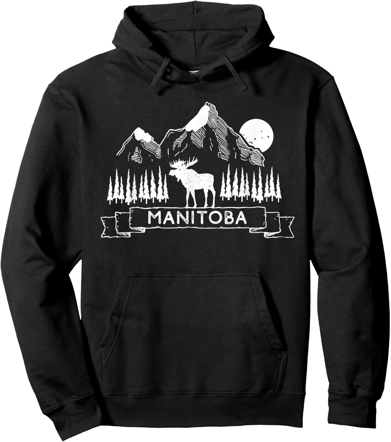 Manitoba Canada | Manitoba Canadian Moose Gift | Manitoba Hoodie - Hoodie | Black
