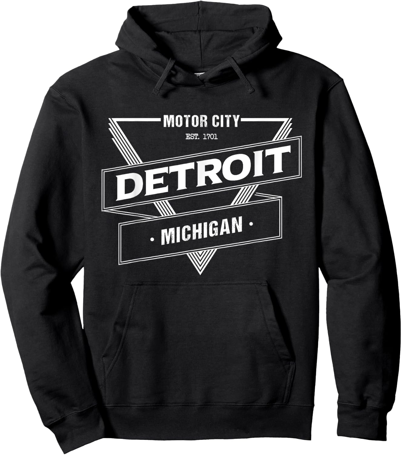 Motor City Detroit Michigan US Downotown Motown Hoodie - Hoodie | Black