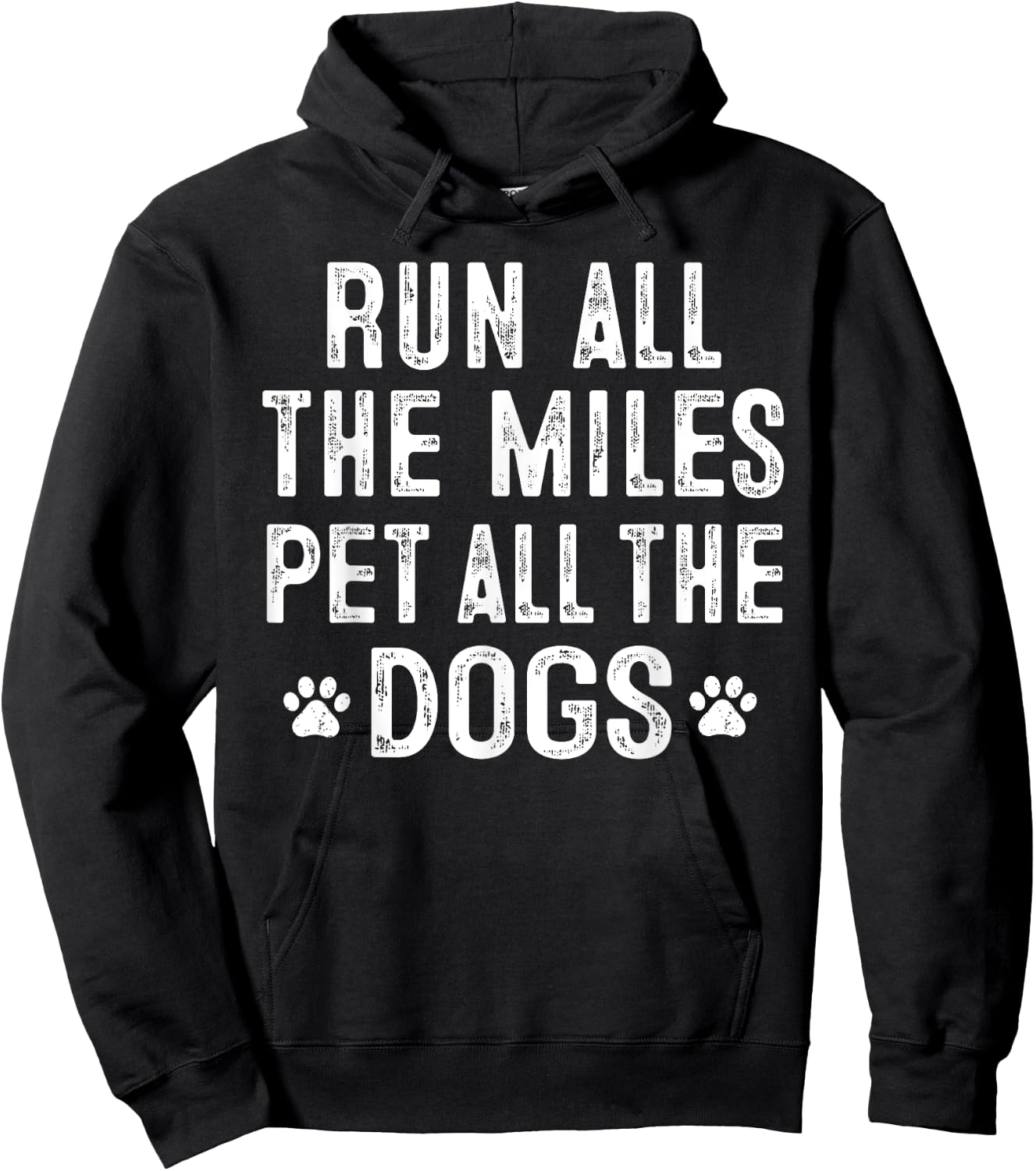Run All The Miles Pet All The Dogs Runner Pet Lover Hoodie - Hoodie | Black