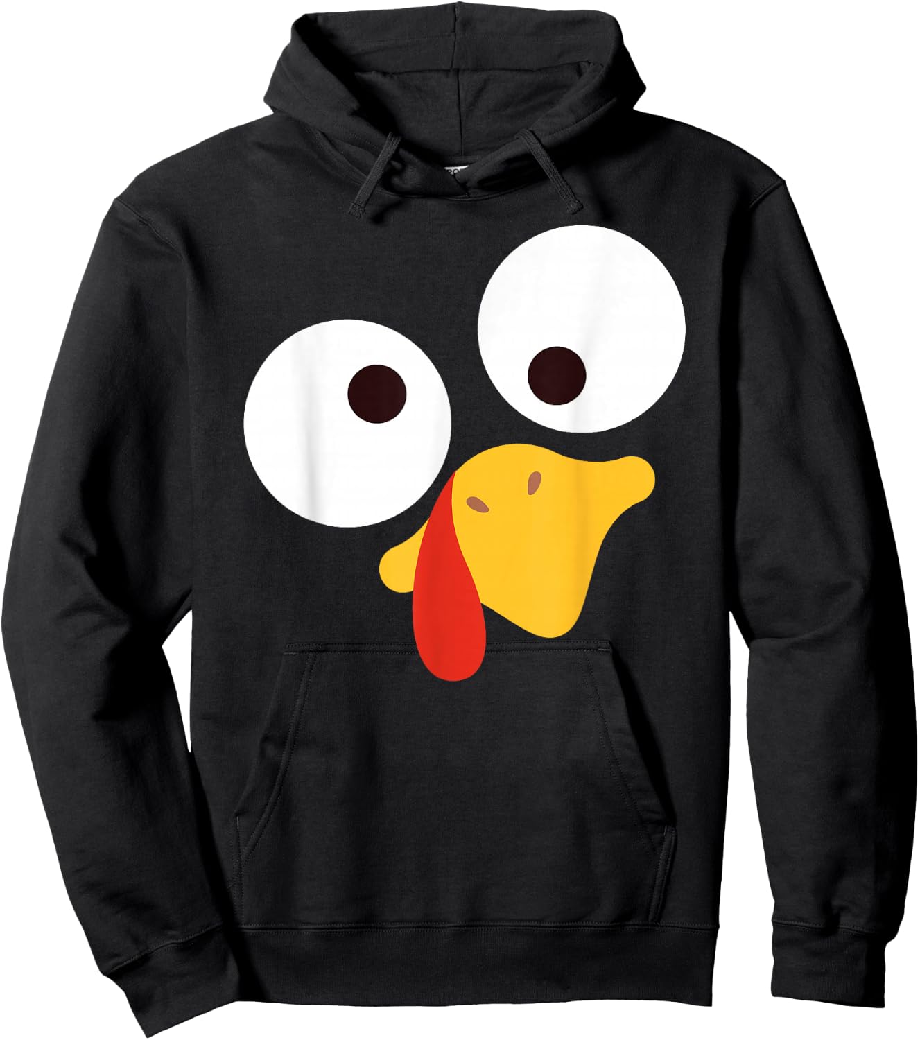 Turkey Face Pilgrim Costume Crazy Funny Hoodie - Hoodie | Black