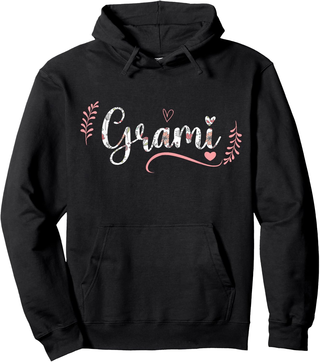 Grami Floral Grandma Christmas Mother's Day Grandparents Hoodie - Hoodie | Black