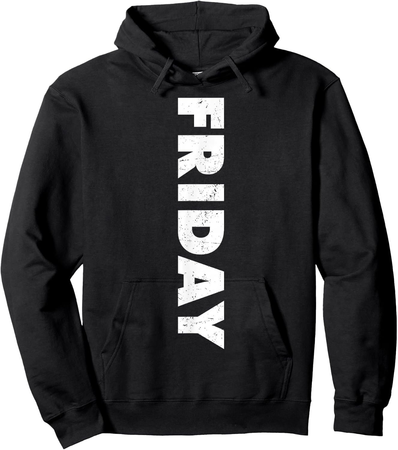 Friday Its Finally Firday Distressed Shirt Hoodie - Hoodie | Black